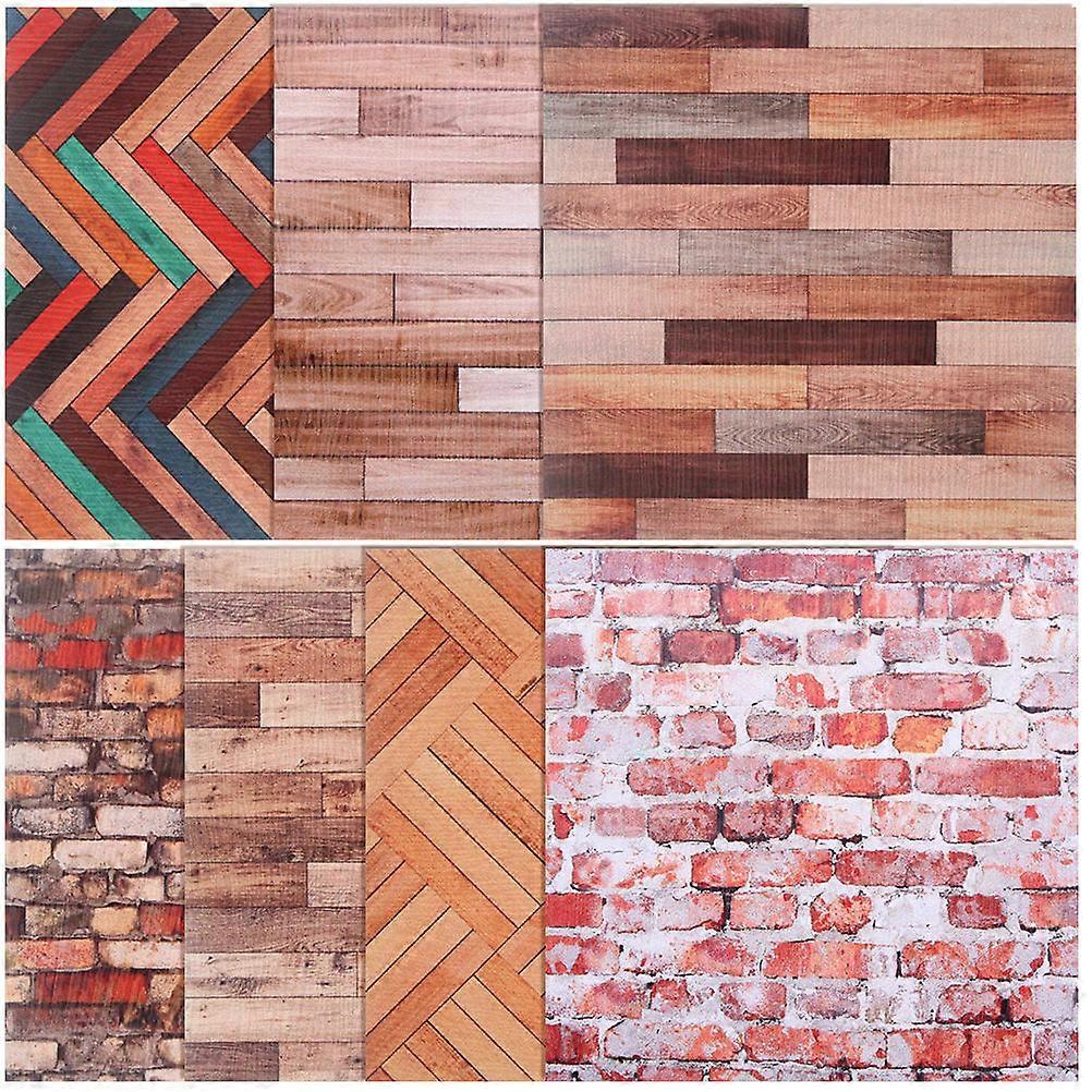 It sounds like you're referring to **miniature wood grain wall stickers** designed for dollhouses or miniature home décor. These types of stickers