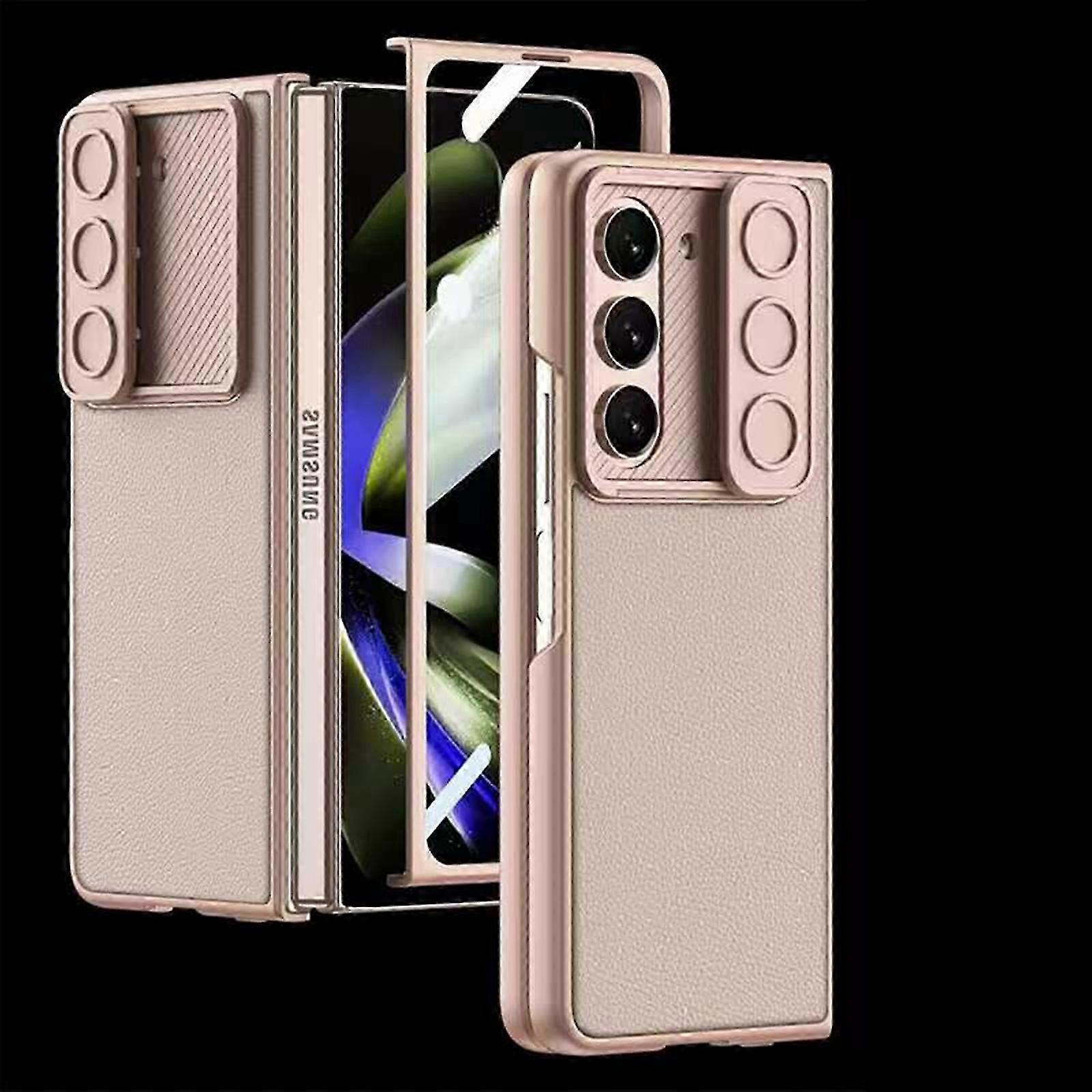 Z Fold 5 Case with Slide Camera Cover, Built in Screen Protector Shockproof Phone Cover for Samsung Galaxy Z Fold 5