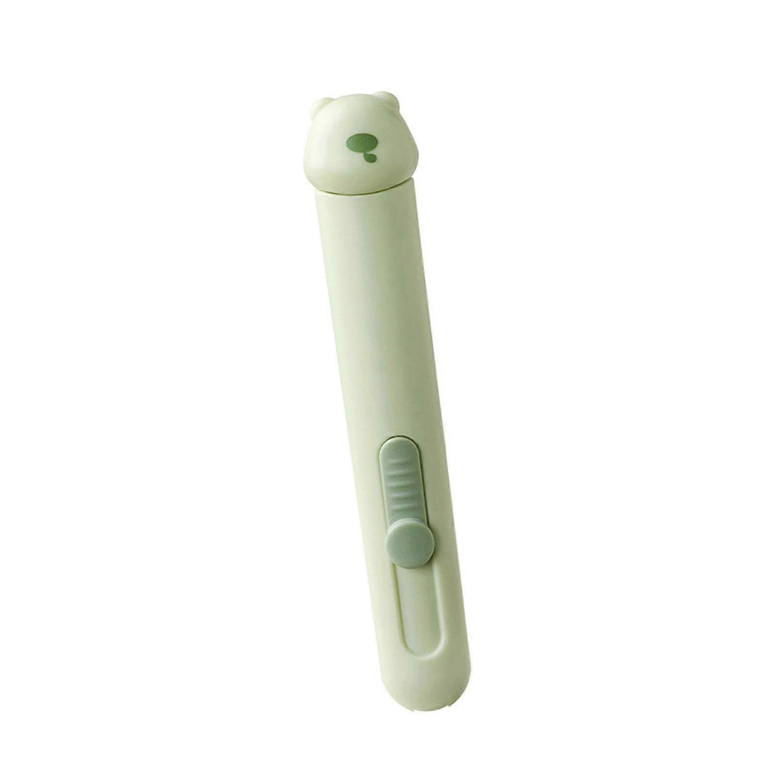 2 In 1 Portable Needle Threader and Seam Ripper Retractable Green for Sewing Needlework and Embroidery Tasks