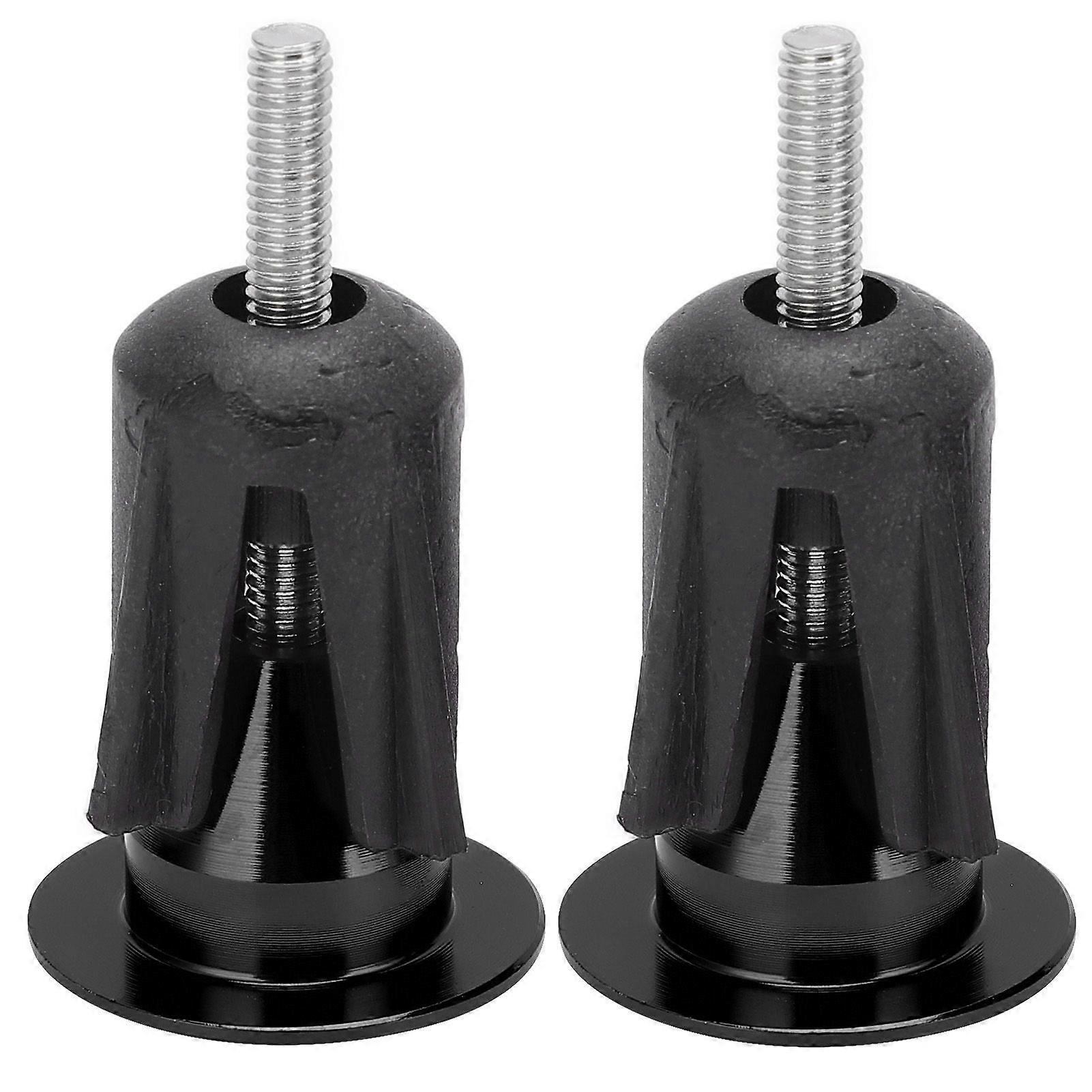 2PCS Fahrrad Lenker Endkappe Fahrrad Lenker Stecker für Mountainbikes RennräderSchwarz YMQX)