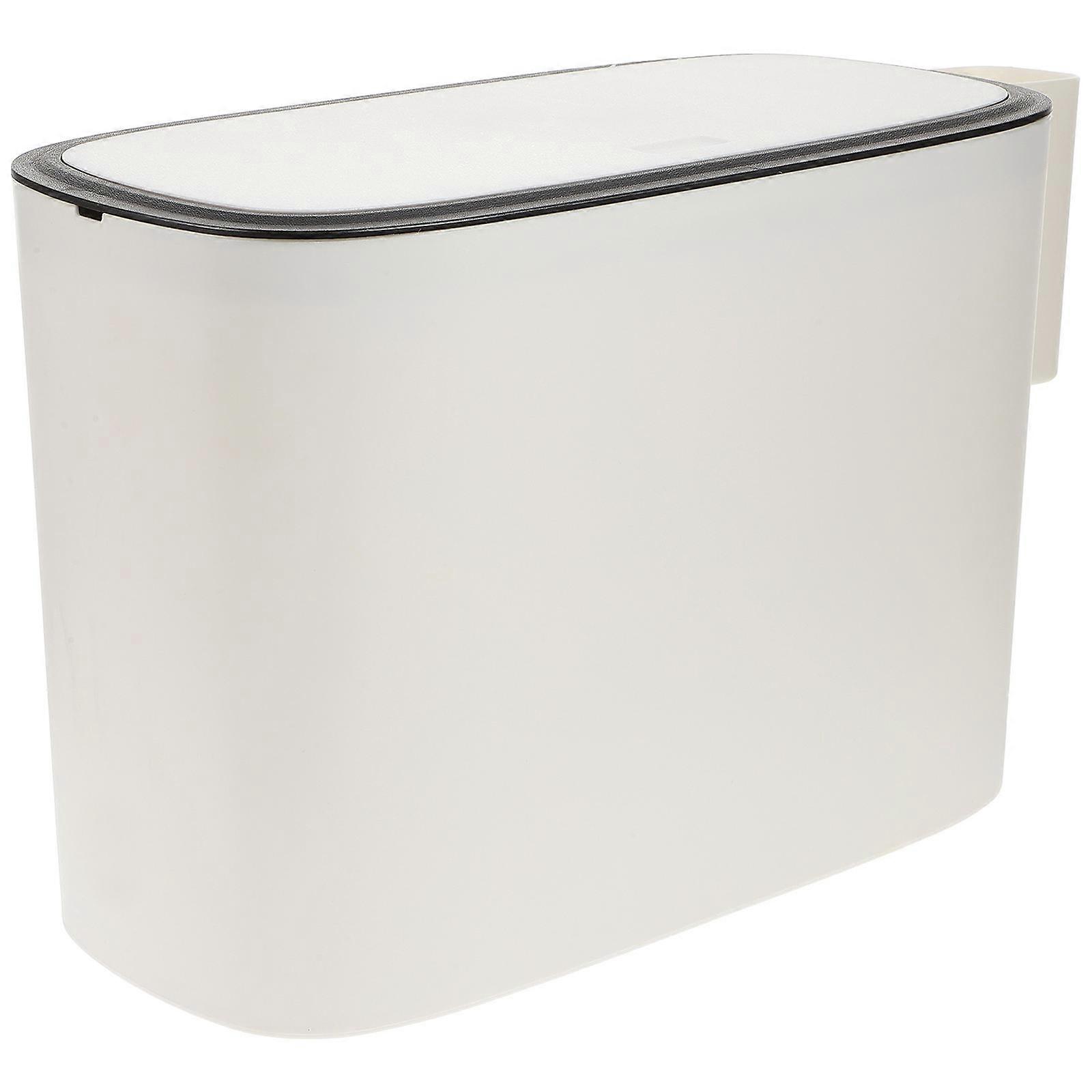 Garbage Container Bin Trash Can Space-Saving Design For Kitchen Bathroom Toilet White 32X22X16CM 1Pcs