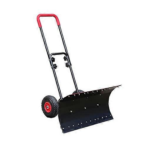 Snow shovel for snow removal, rolling snowflake shovel, adjustable angle, tires, dual functions