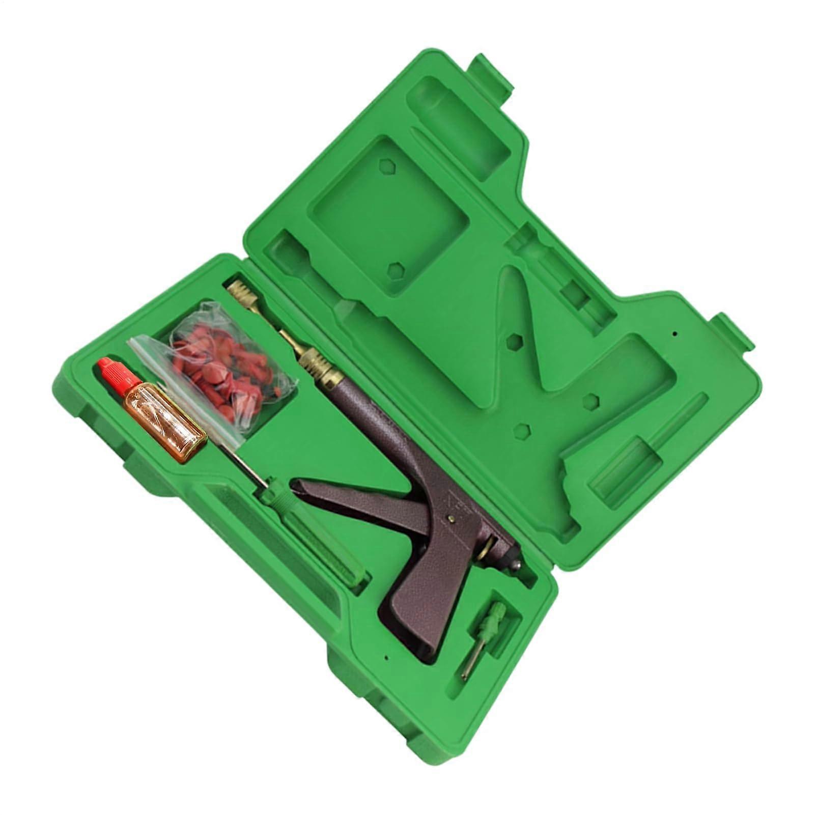 Tire Repair Kit – Portable Tire Inflator with Valve Compressor, Cordless Vacuum for Lawn Mower, ATV, Truck, Tractor