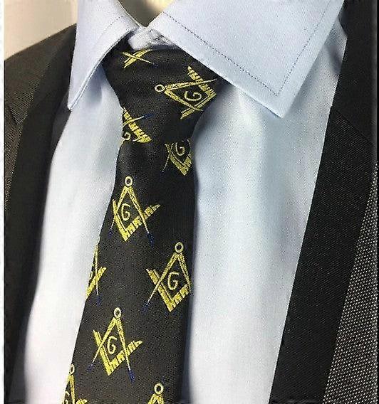 Masonic Regalia Craft Masons Silk Tie With Square Compass & G Lodge Gift-masonic Regalia Tie
