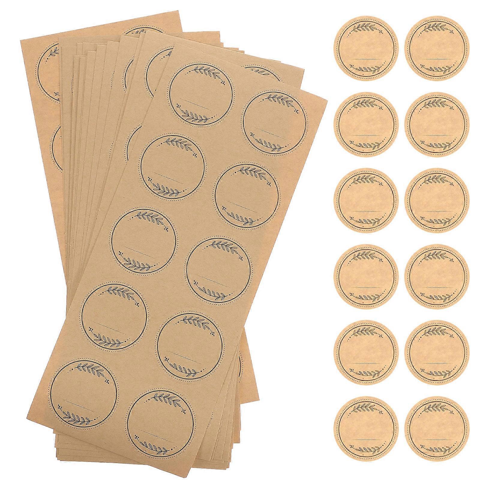 Olive Branch Stickers Holiday Sticker Sheets Party Sealing 20 Sheets Brown Kraft Labels Creative Design