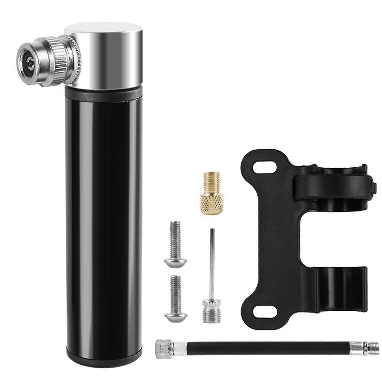 Efficient Bicycle High-Pressure Air Pump for Road Cyclists, Black, Reliable Performance, Compact Design