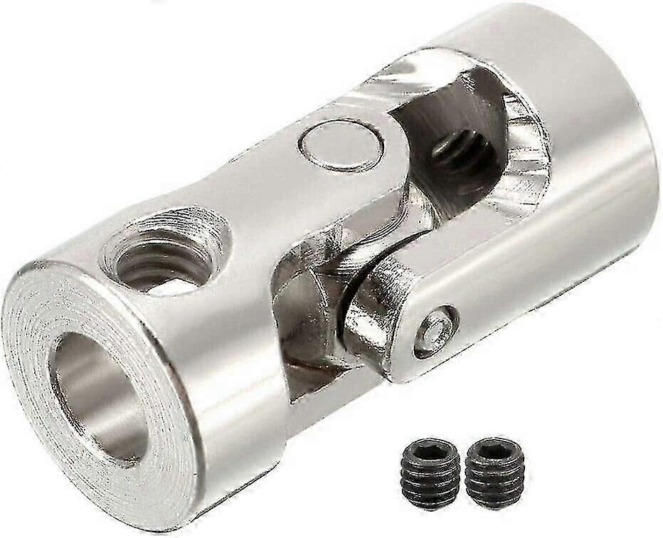 2pcs 8 * 8mm UジョイントステアリングシャフトユニバーサルジョイントボートカーDIYアクセサリーシルバー0619