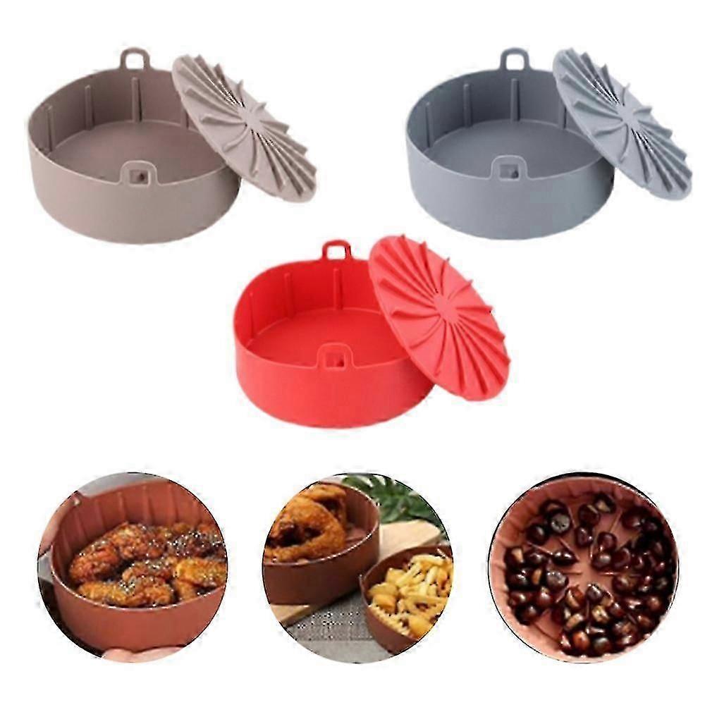 Air Φριτέζα σιλικόνης Bakeware αέρα φριτέζα τηγάνι αέρα τηγάνι σιλικόνης τηγάνι θέρμανσης δοχείου ψησίματος