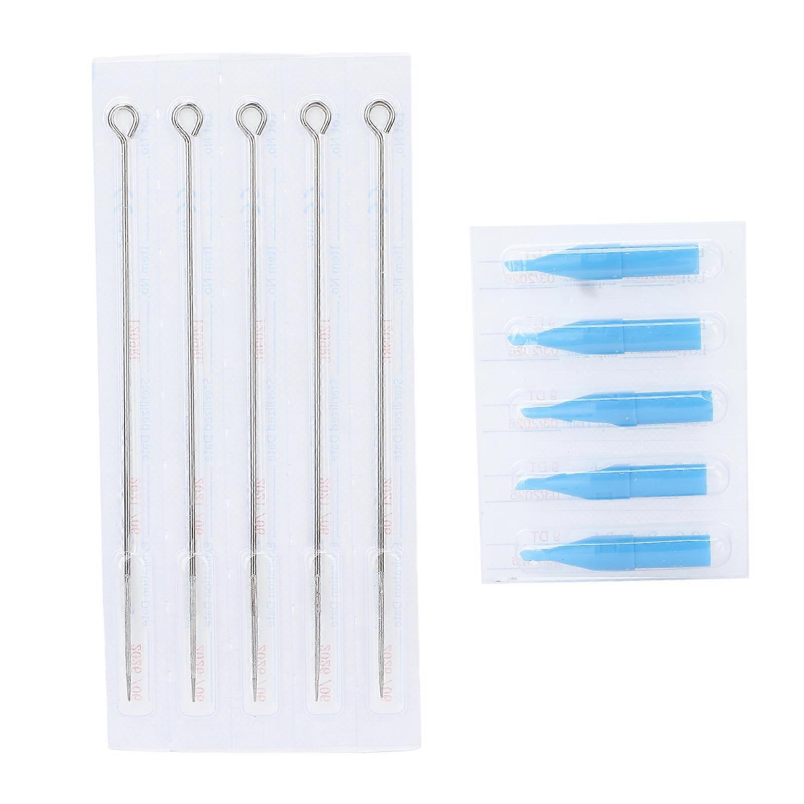 Tattoo Needles Tips Set 50pcs Food Grade Stainless Steel Tattoo Needles 50pcs Tattoo Needles Tip Tubes(9RL+9DT )