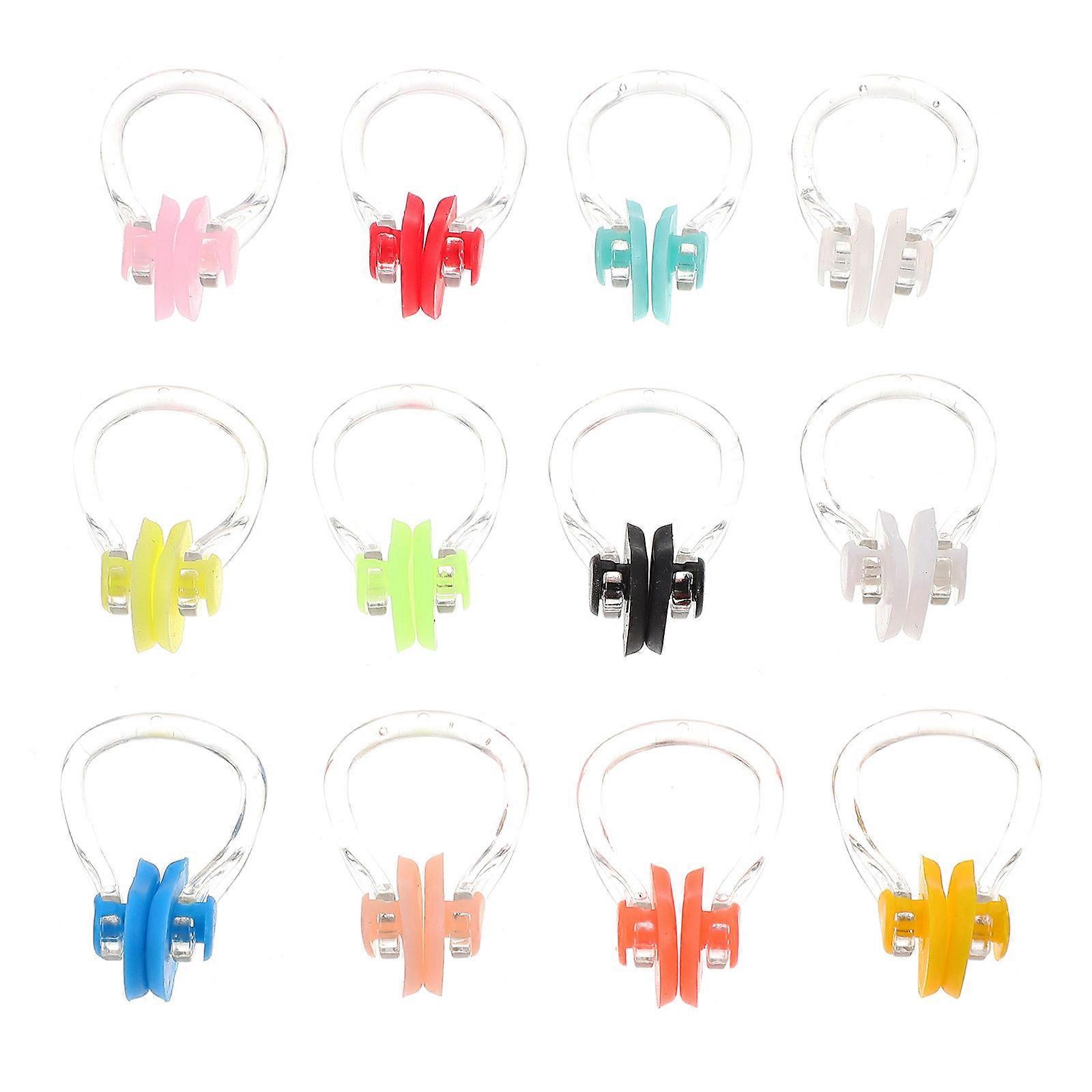 Nose Clips Swimming Adult Swimming Nose Clips Pool Activities Pc Silicone 12Set