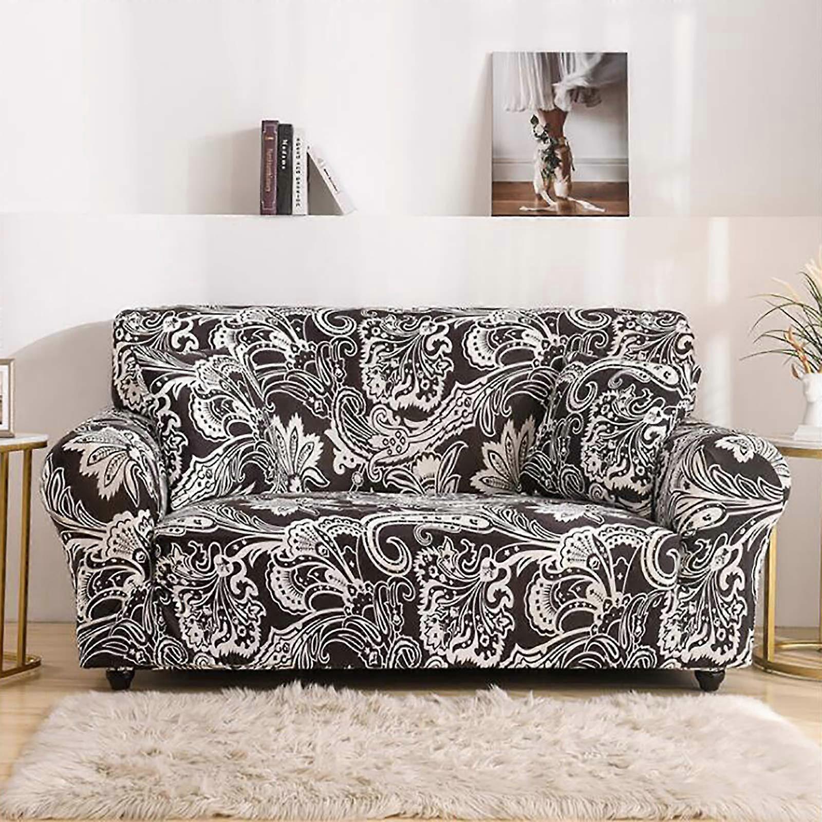 Printed Sofa Cover, Elasticity Polyester Couch Covers, Washable Stretch Sofa Slipcover