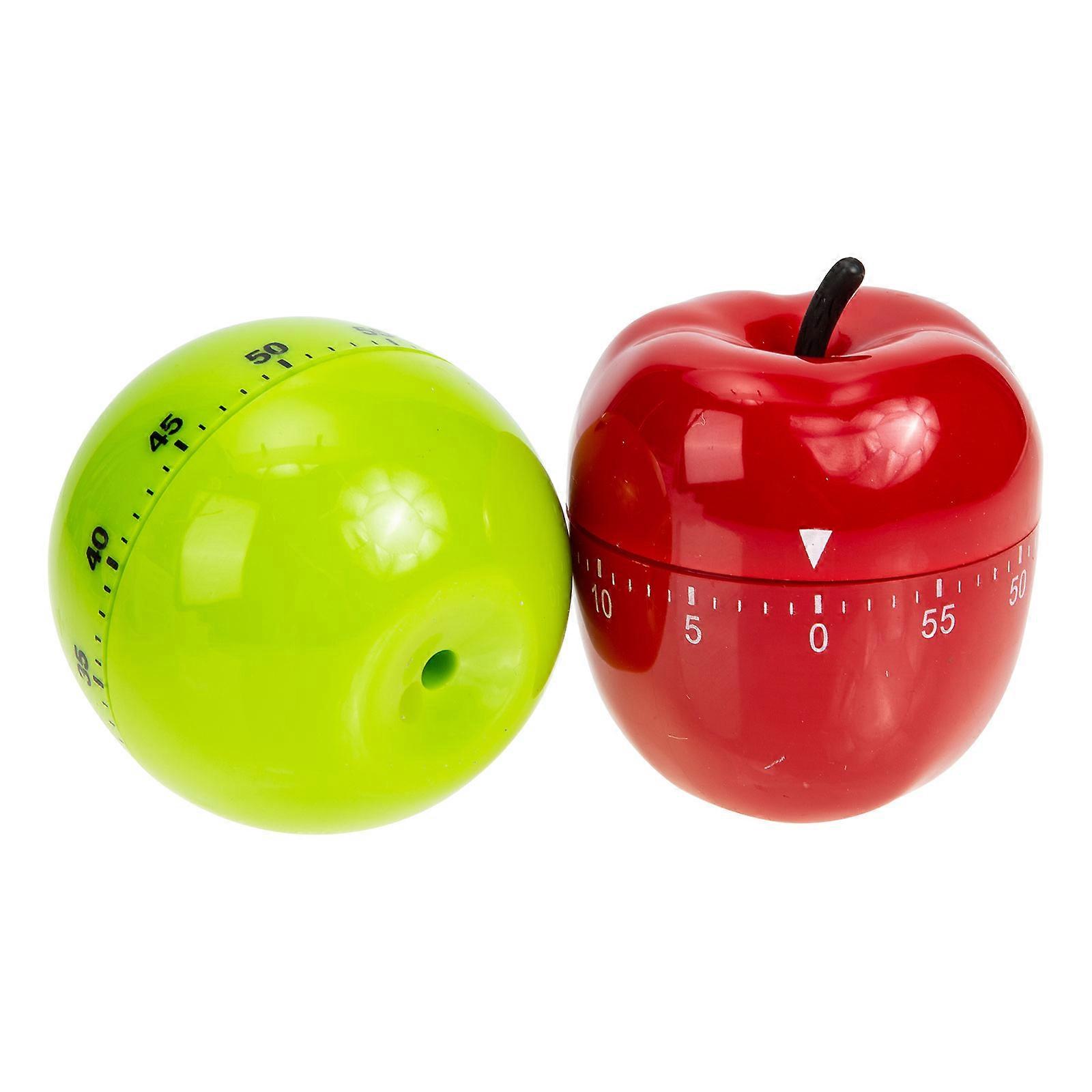 Cartoon Shape Kitchen Timer Set   Apple Design Mechanical Countdown Timer for Cooking, Lightweight Compact Gadget with Alarm