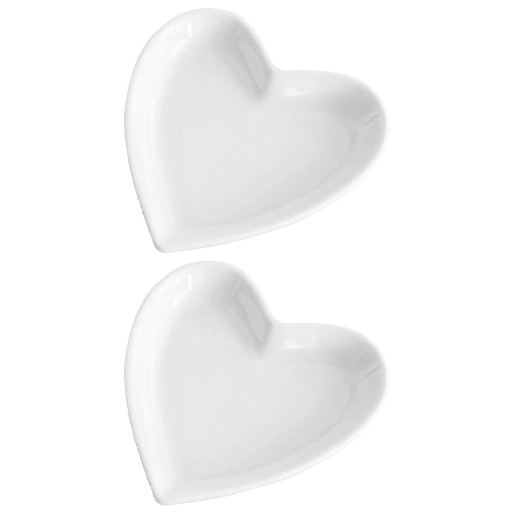 Here's a refined and engaging product description for your **2pcs Heart Shaped Ceramic Plate**:
**2pcs Heart Shaped Ceramic Plate – Aesthetic