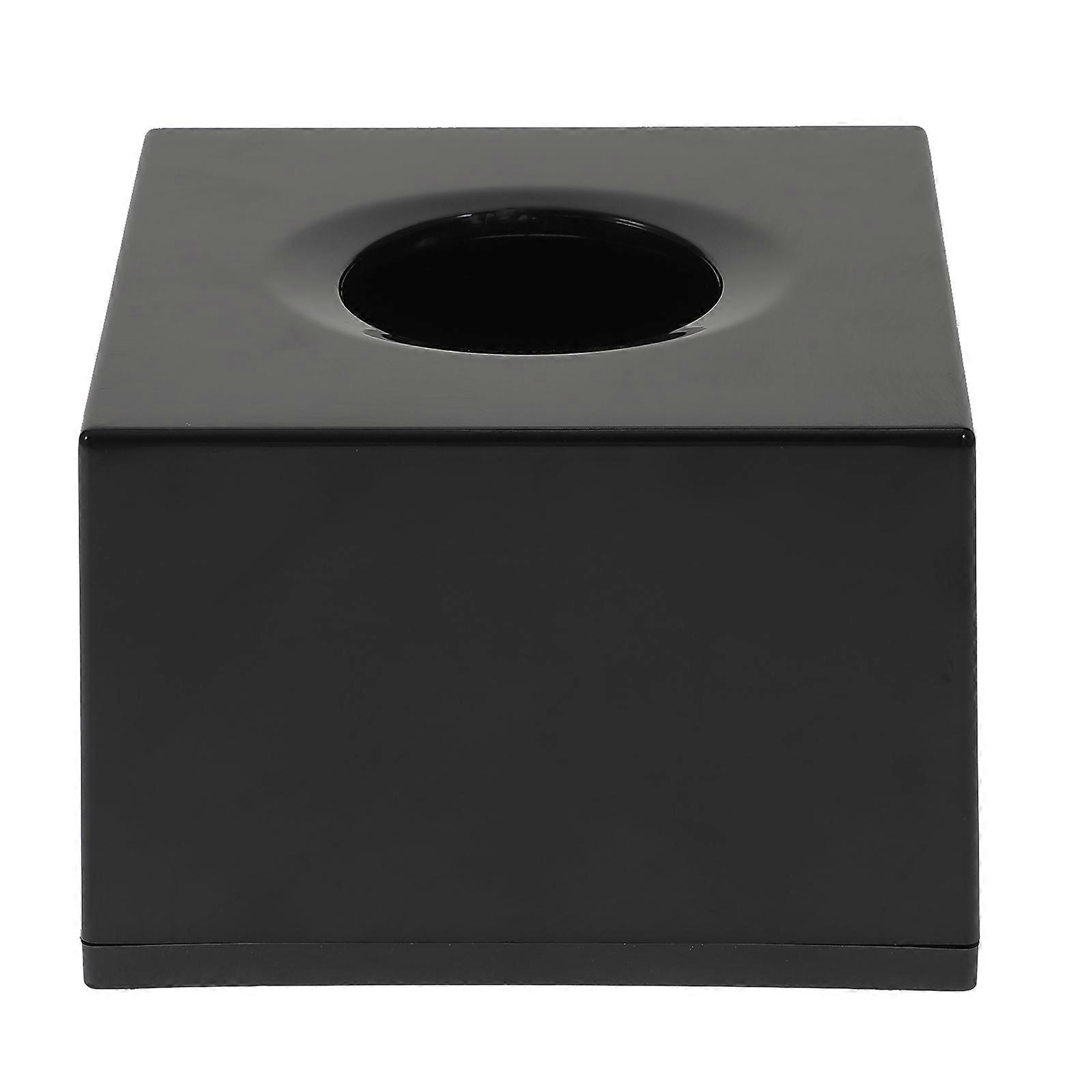 Bathroom Napkins Holder Tissue Cover Container for Commercial Use Black 1Pcs