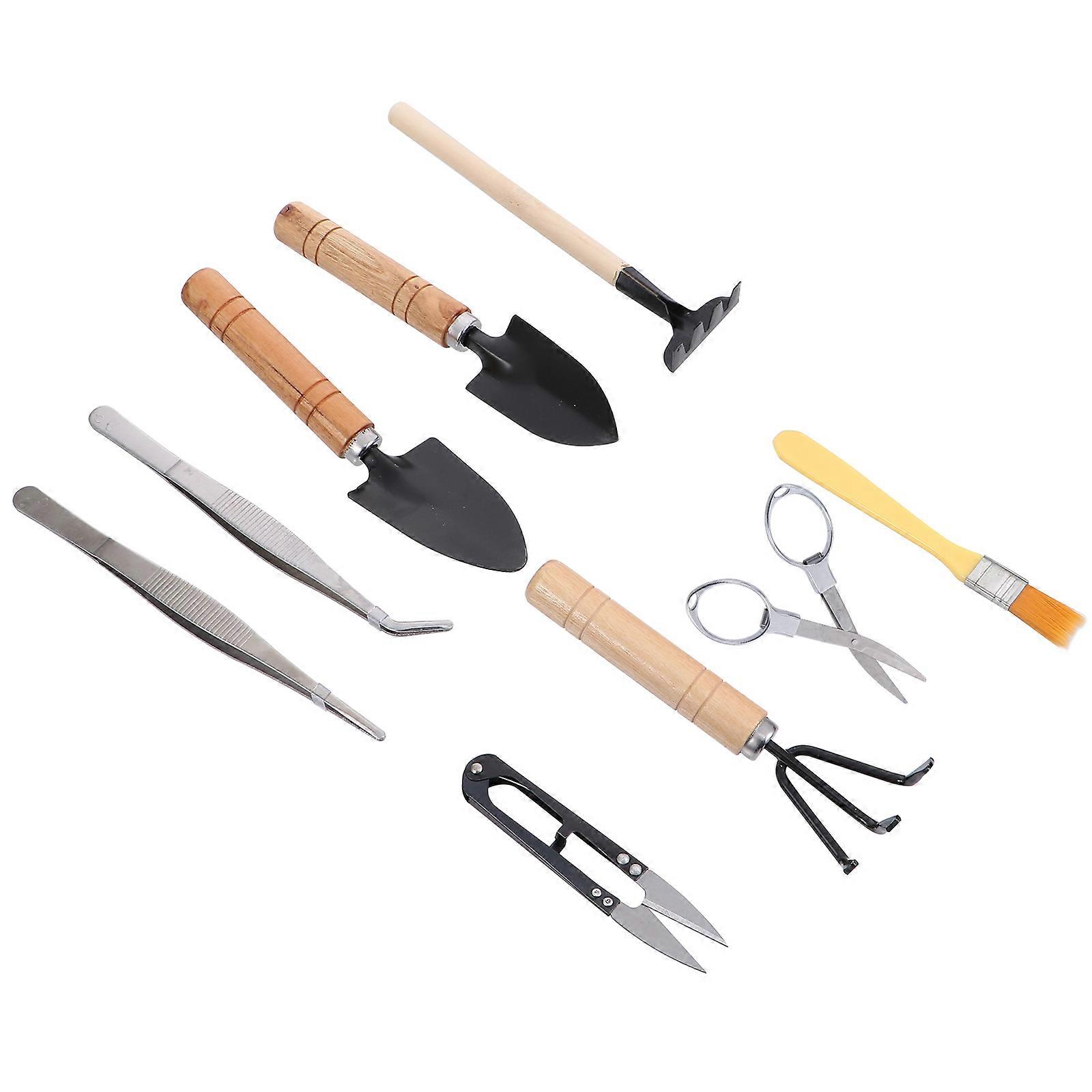 Small Tool Set Gardening Hand Tools Bonsai Tools For Planting 10Pcs