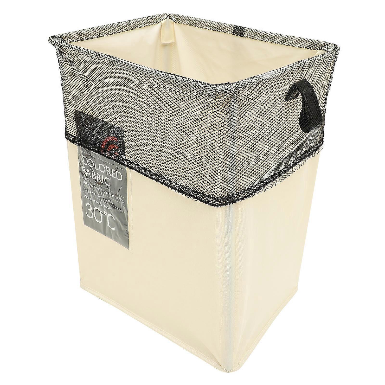 Daily Use Laundry Hamper Storage Rectangular Shape PVC Material 22.8×15.7×11.8in 1Set