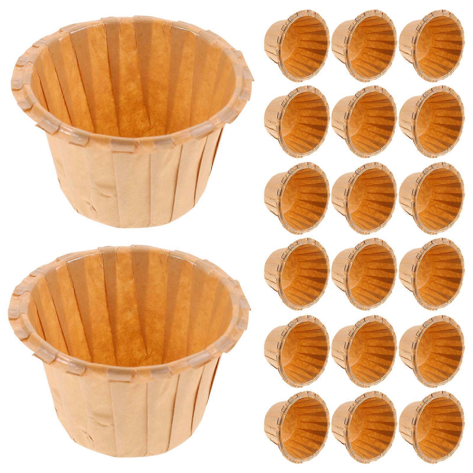 Golden Paper Cupcake Liners for Cake Baking Use Beautiful Shape Dessert Cups 100pcs