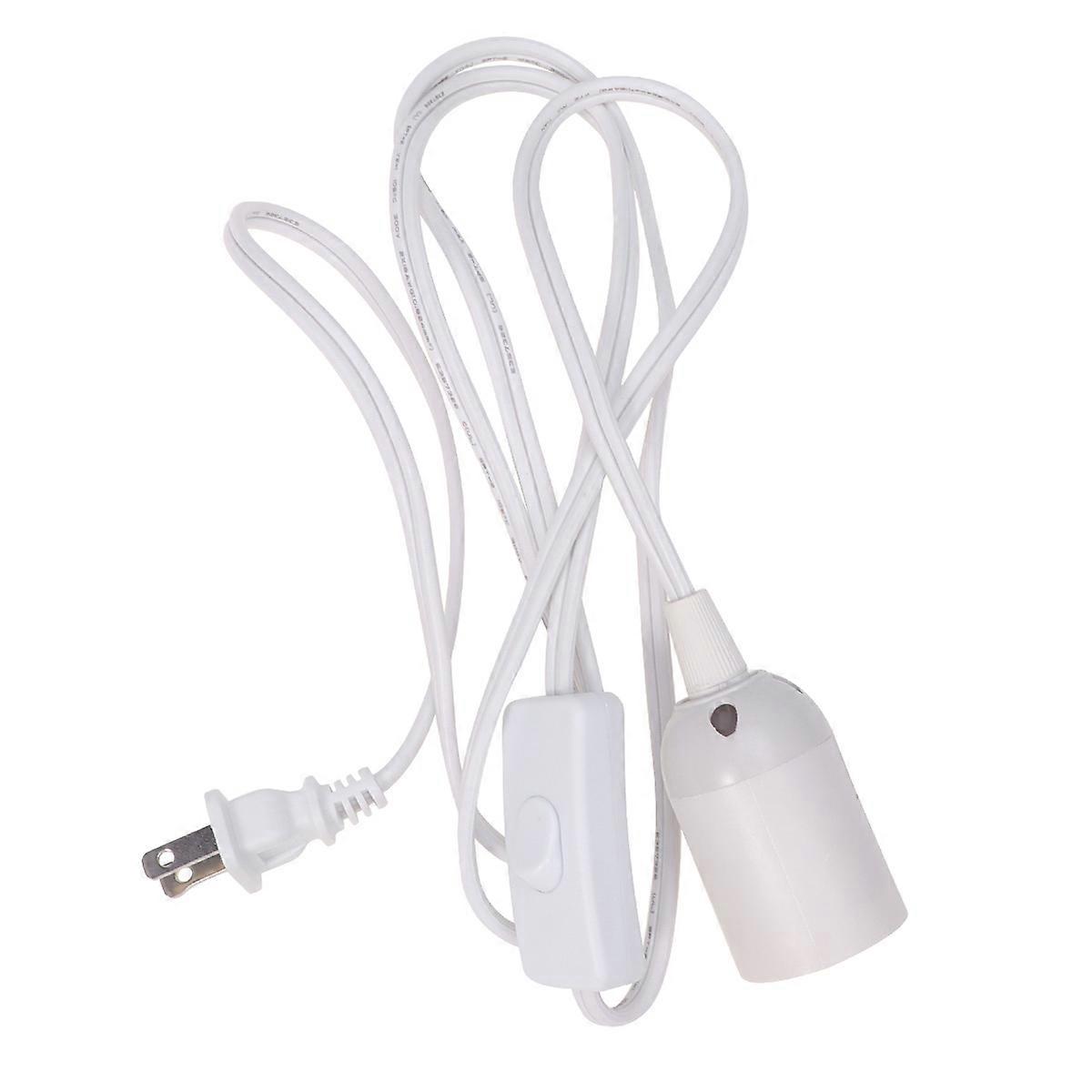 White Plastic Country Style Chandelier with E27 Sockets and 1.8M Cord for Home Use
