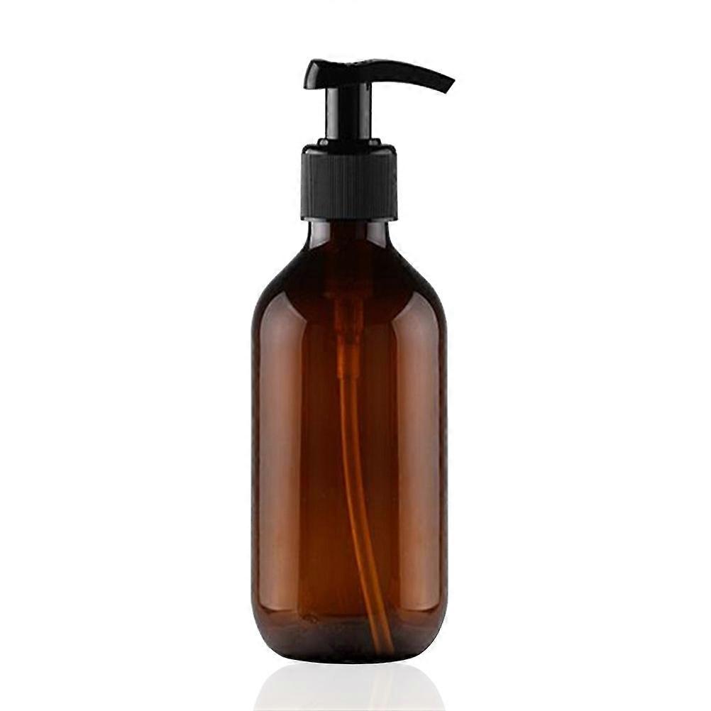 Brown Plastic Shower Bottle 300ml Easy to Squeeze and Refill for Home Use Leakproof and