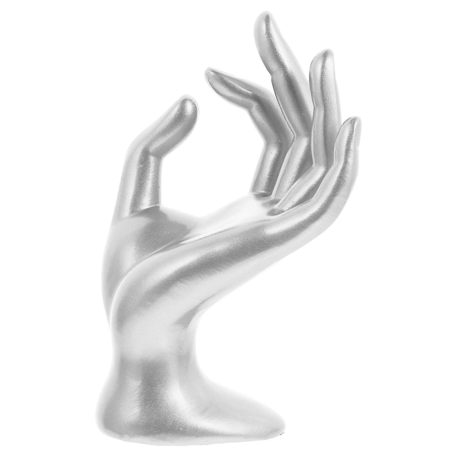 Elegant Resin Hand Shape Jewelry Display Stand for Bracelets Rings Necklaces – Compact Lightweight Organizer for Stylish Jewelry Arrangement