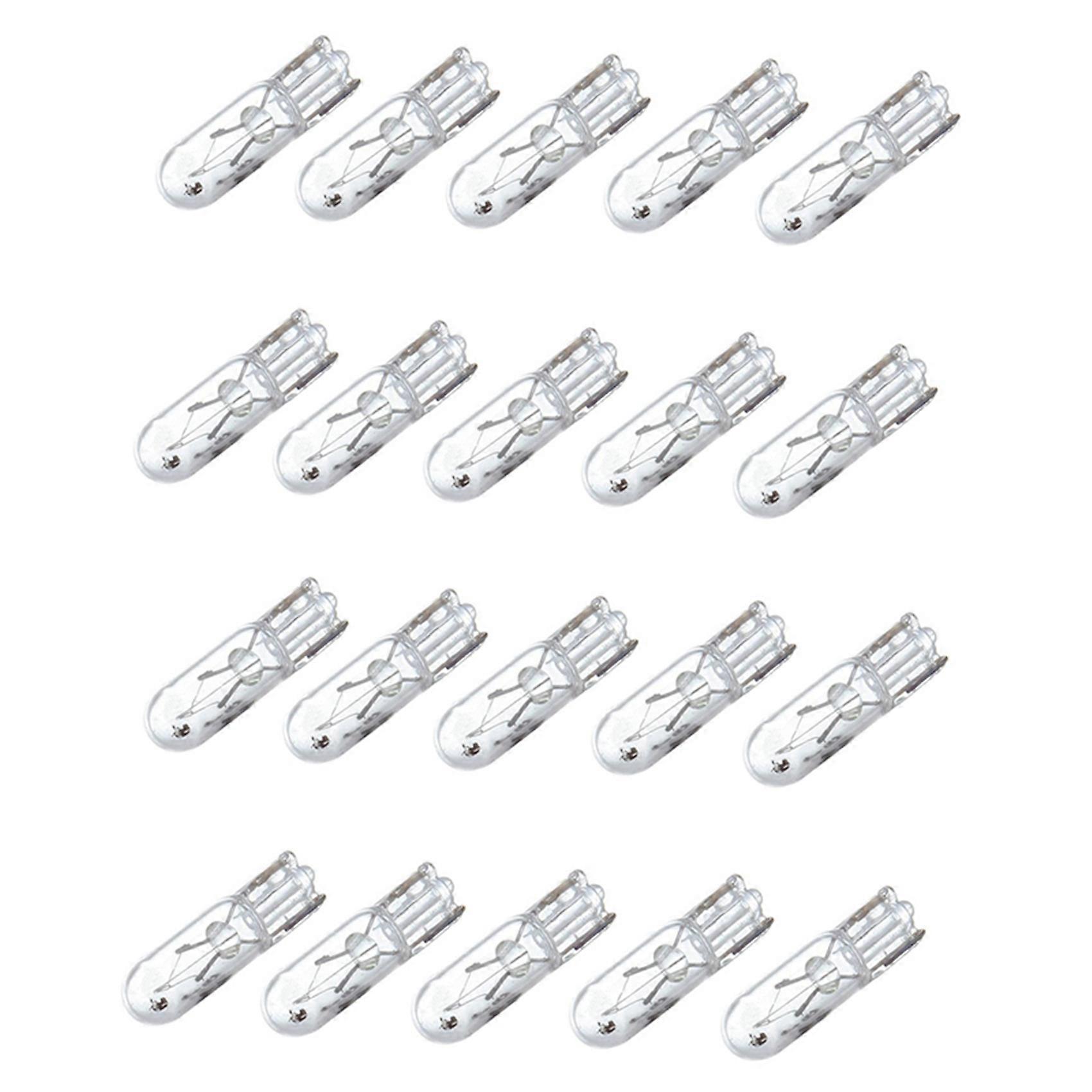 20Pcs T5 17 86 206 286 Halogen Bulb Car Instrument Panel Lamp Auto Wedge Dashboard Lamp 1.2W 12V Lig