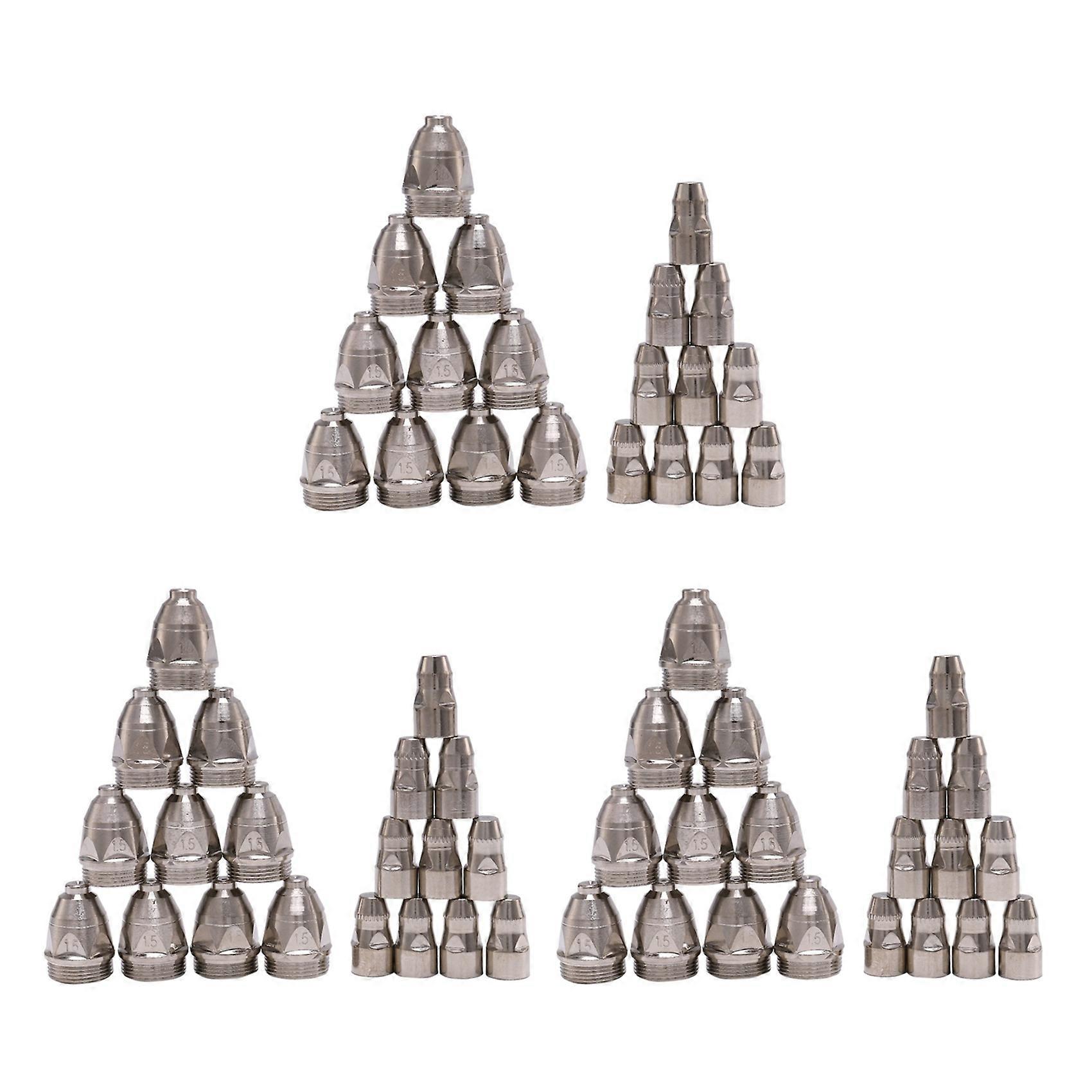 60Pcs P80 Plasma Cutting Torch Consumable Cutting CNC 80A P80 Plasma Torch Tip Electrode Nozzle
