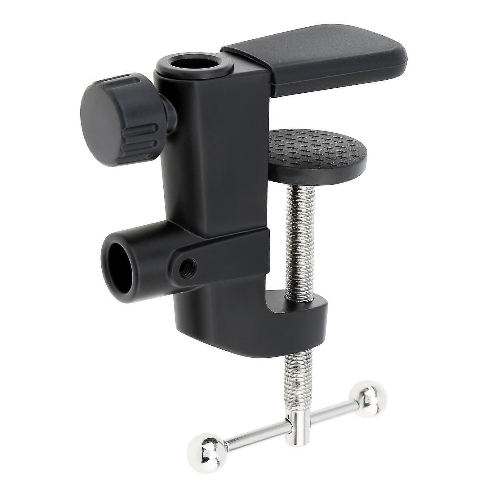 2-IN-1 Table Mount Clamp Heavy Duty Metal Mic Clamp Holder for Microphone Suspension Arm Stand Holder