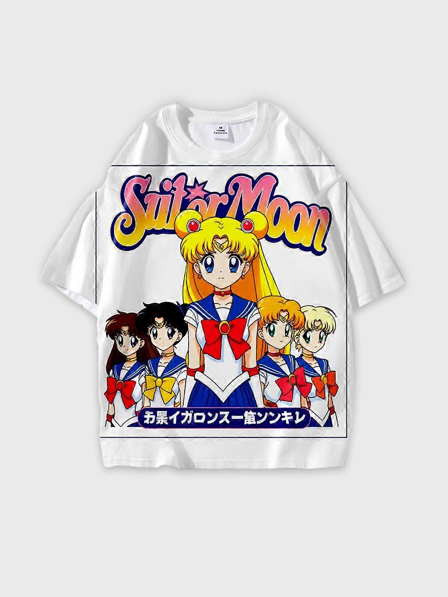 T-shirt round neck Role Pattern loose short sleeve P2423