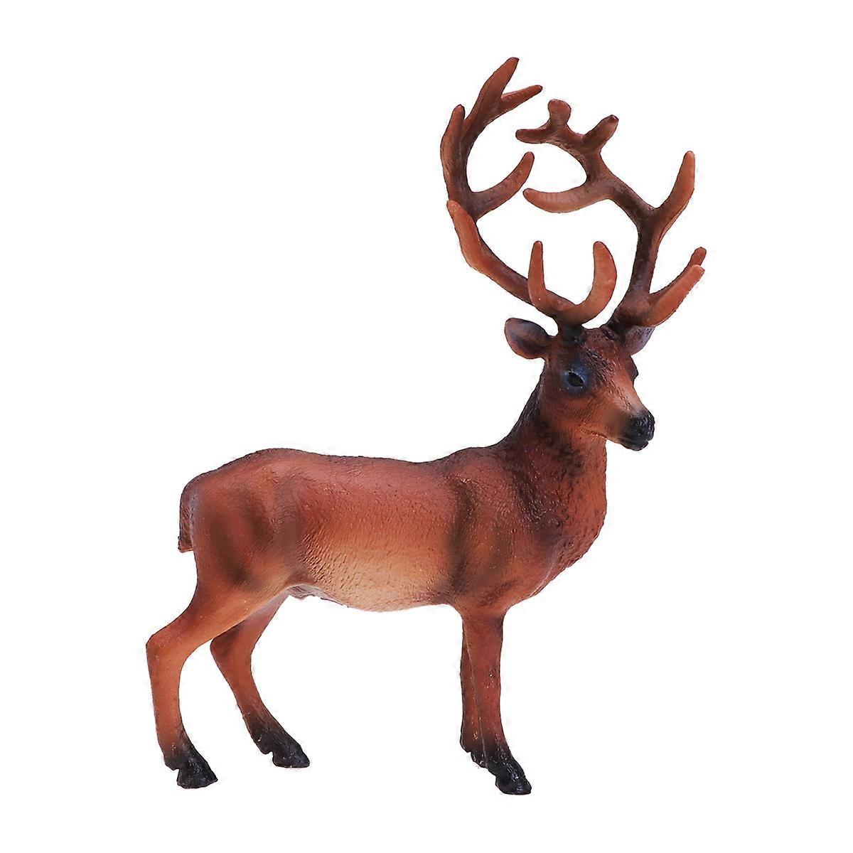 Realistic Deer Shape Christmas Figurine Elk Model For Festival New Year Party Decoration 1 Piece