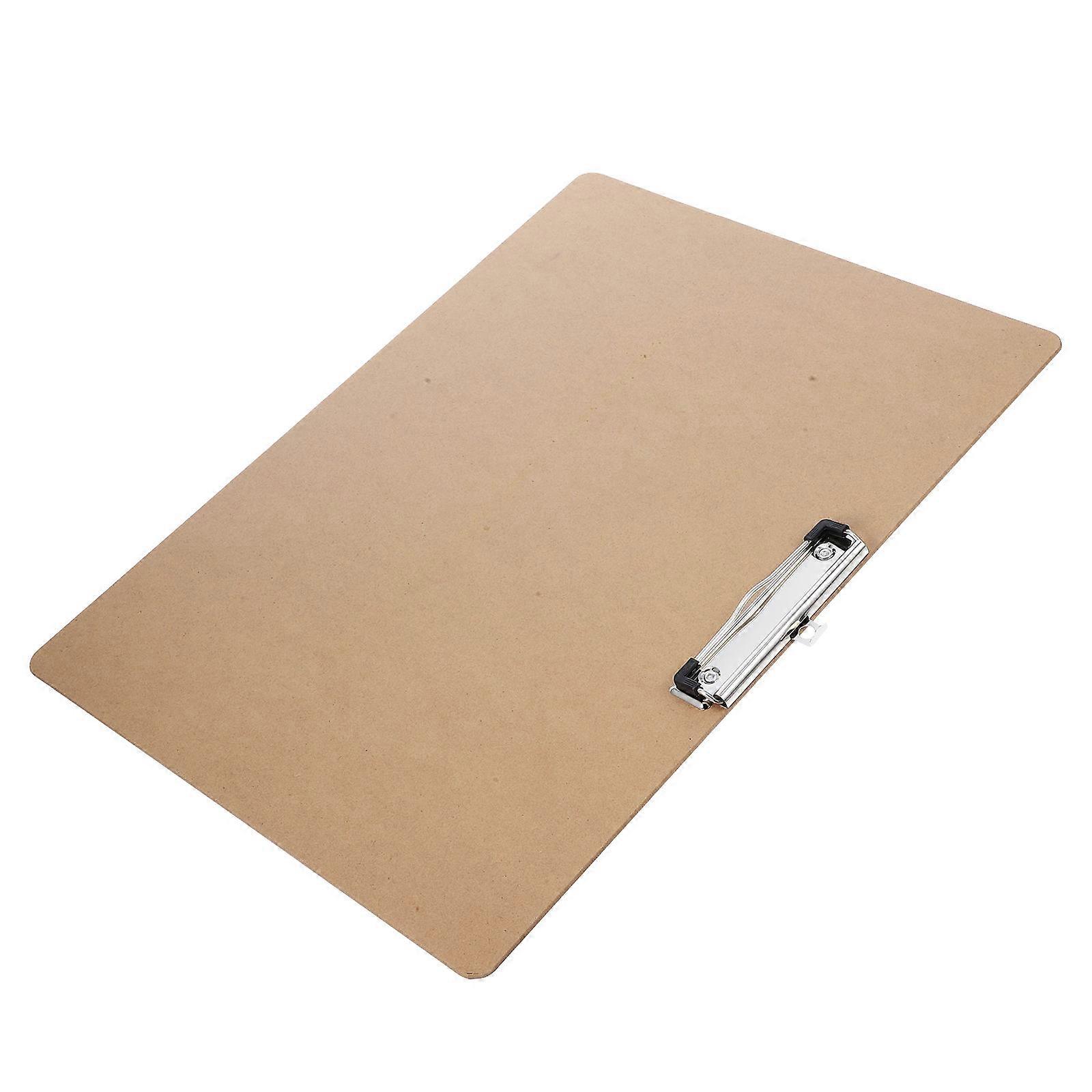 Heavy Duty Writing Board with Metal Clip for Office Use Khaki Color Portable and A3 Size