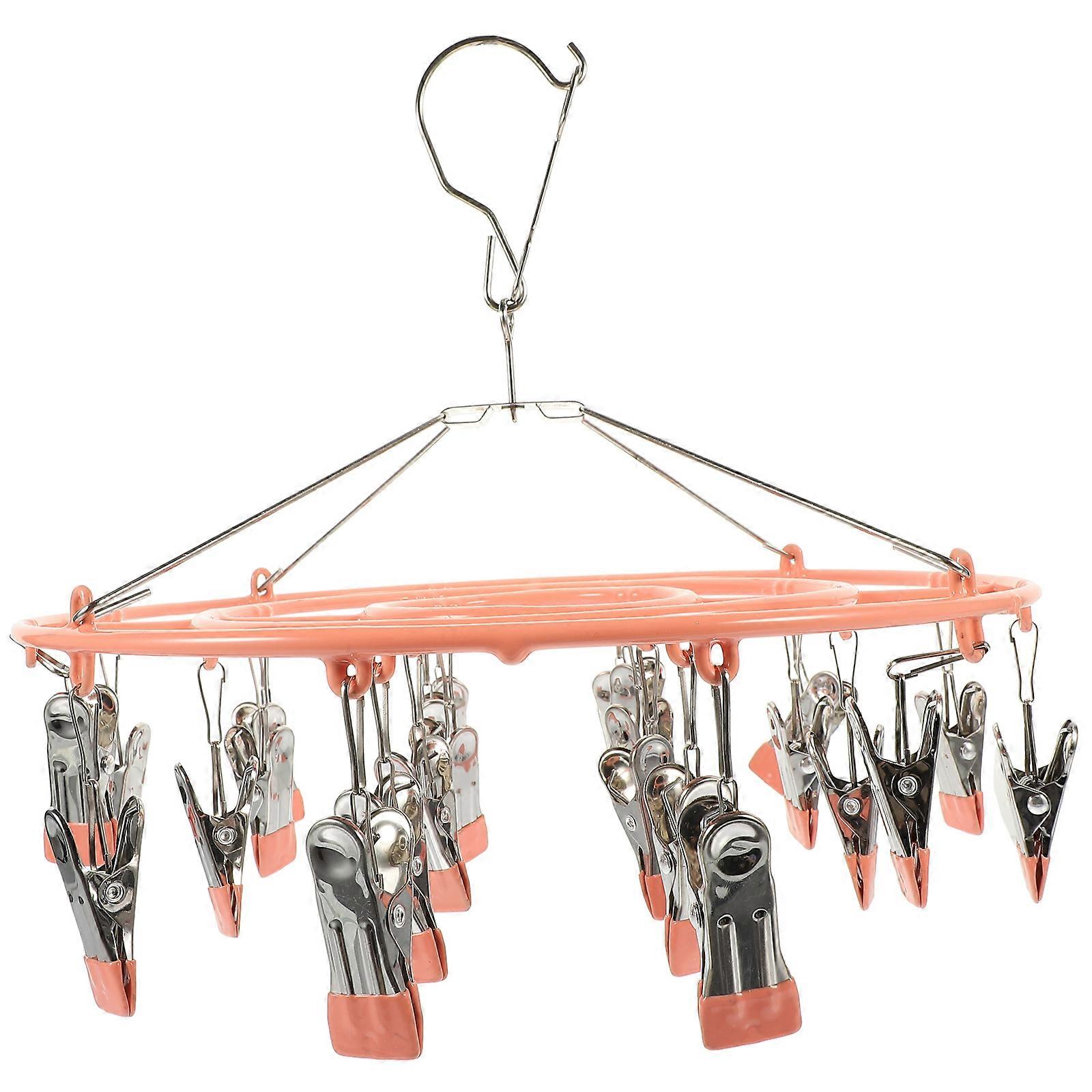Folding Multi-Clip Drying Rack Sock Dryer Special Clip Design Corrosion-Resistant 1Set