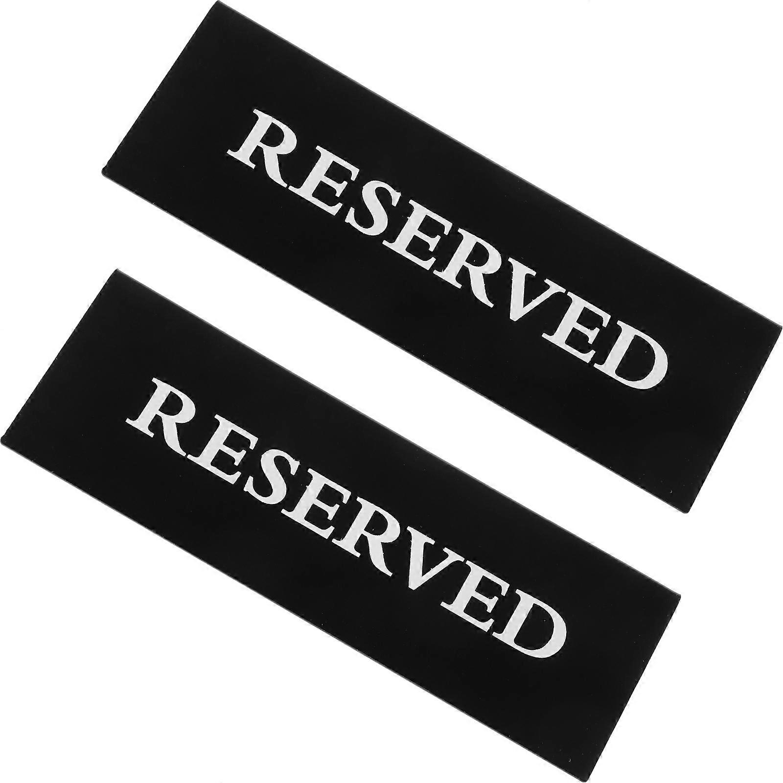 2pcs Reserved Table Signs Acrylic Reserved Table Tent Signs For Restaurant Wedding Chairs