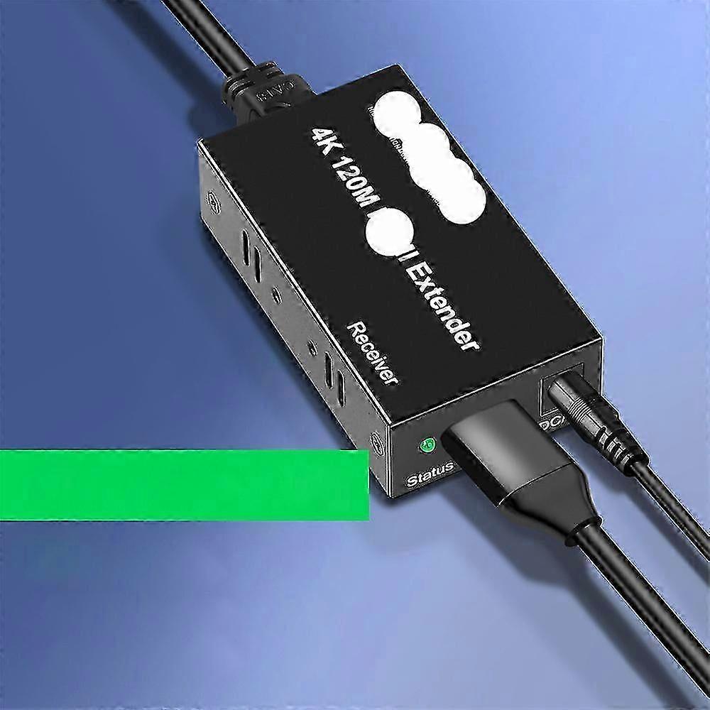Extensor HDMI 4K 120m sobre Ethernet Cat5e/Cat6 com suporte de áudio e EDID hwy