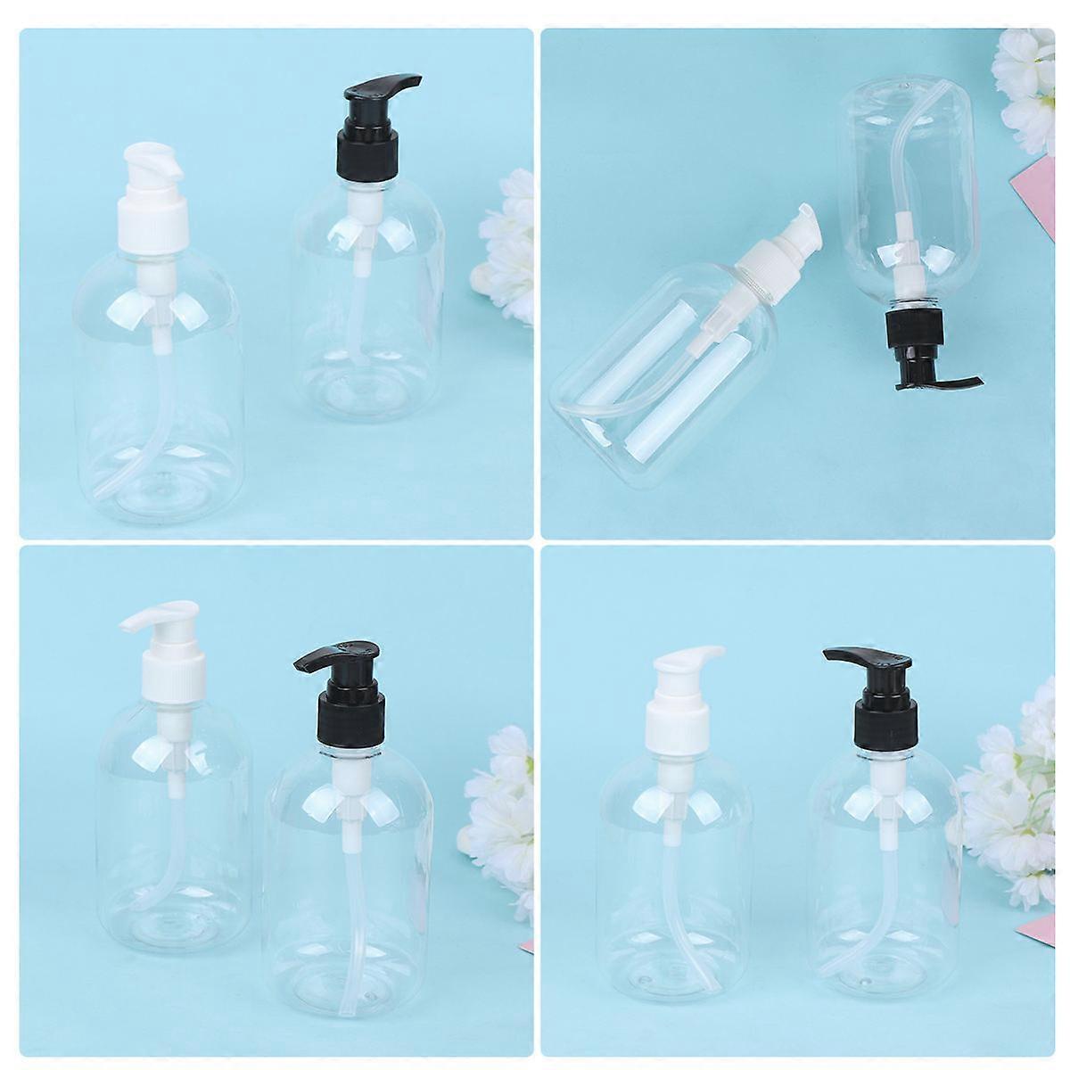 4 Pack Refillable Portable Plastic Lotion Containers Assorted Colors for Travel and Home Use