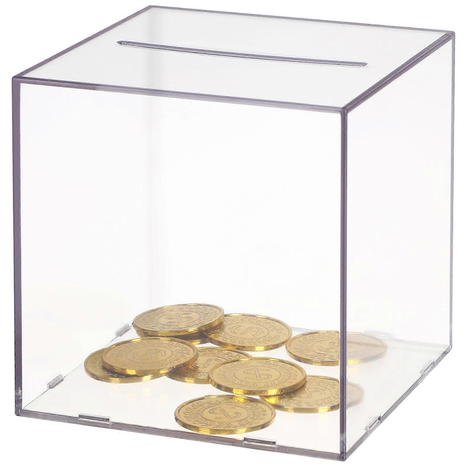 a refined and creative product description for your **Transparent Acrylic Piggy Bank**:
### **Transparent Acrylic Piggy Bank – Small Daily Use