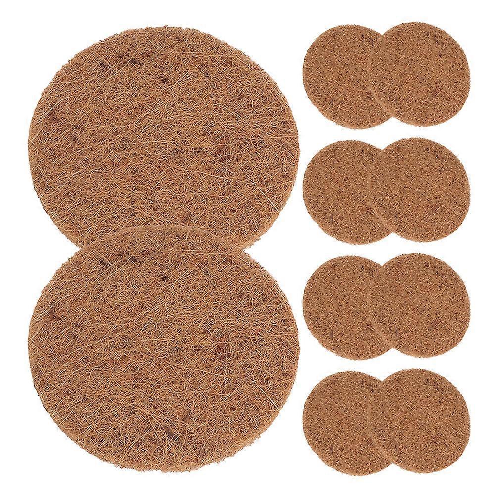 Round Coconut Coir Nesting Pads For Birds Preventing Leakage During Egg Breeding Suitable For Pigeons Brown Color In 10Pack