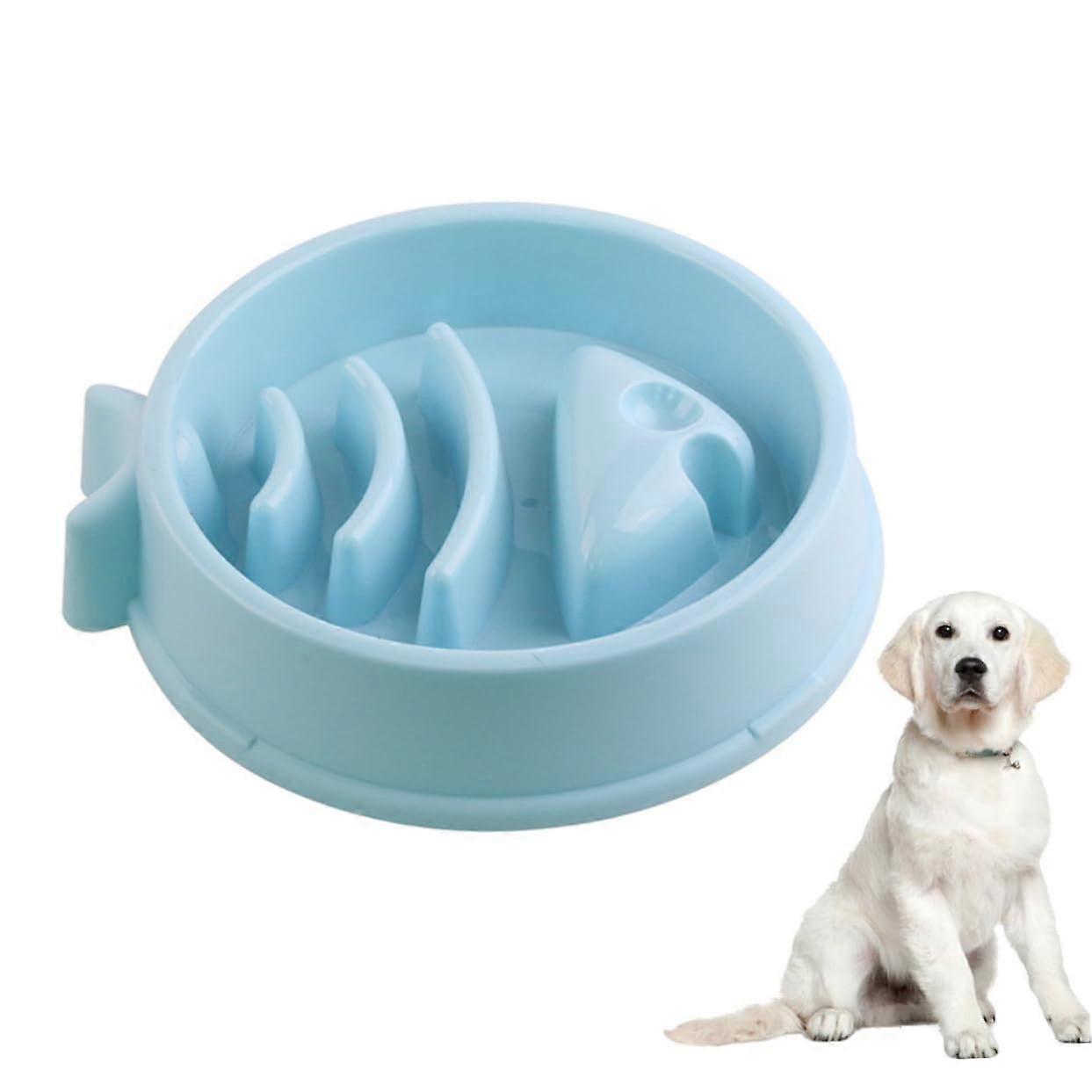 Nonslip dog bowl, slow feeder for creative eating, made from gentle material, ergonomic design, prevents puppies from gulping food randomly.