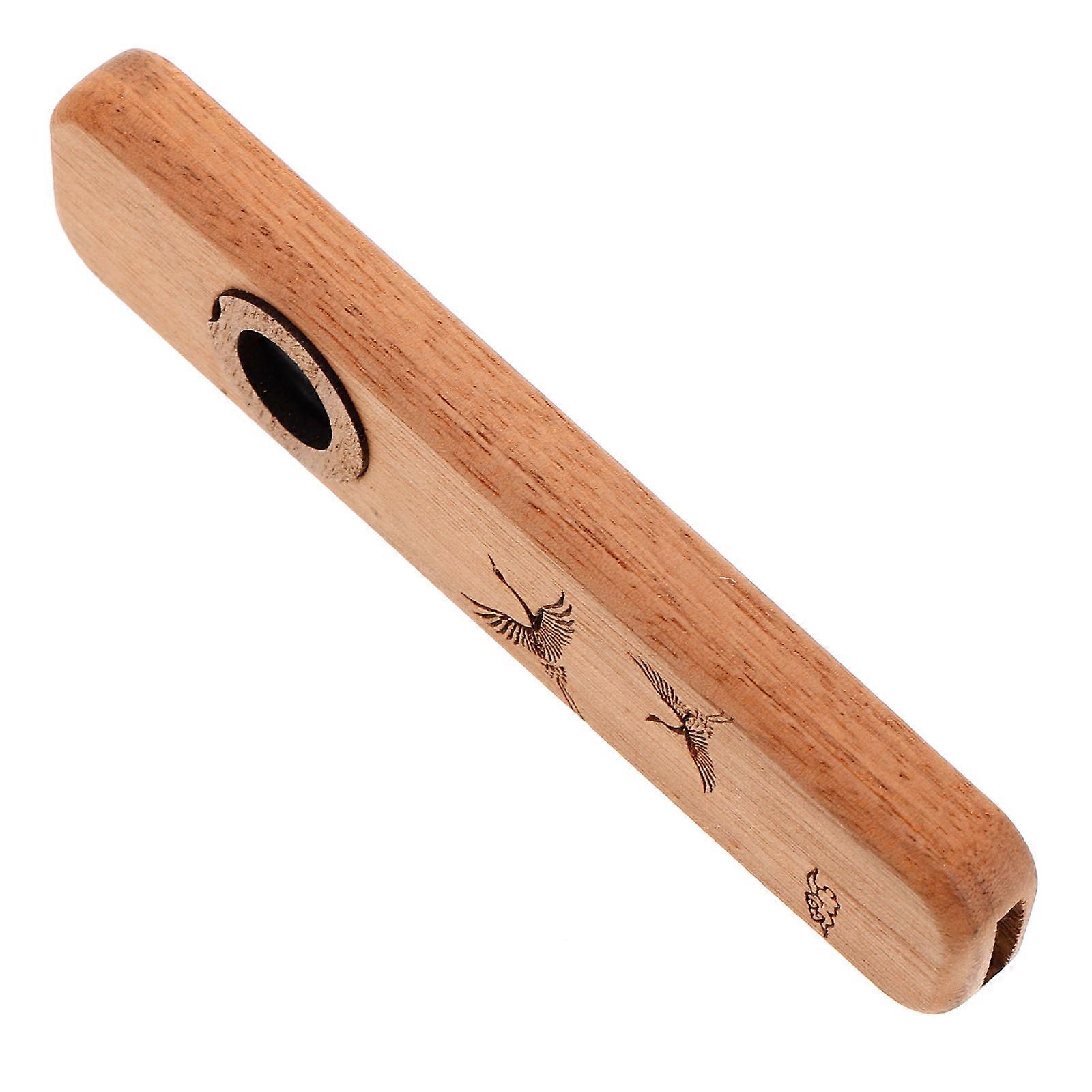 Wooden Kazoo Instrument Easy to Learn Reliable Small Kazoo for Guitar Ukulele Accompaniment 1 Piece
