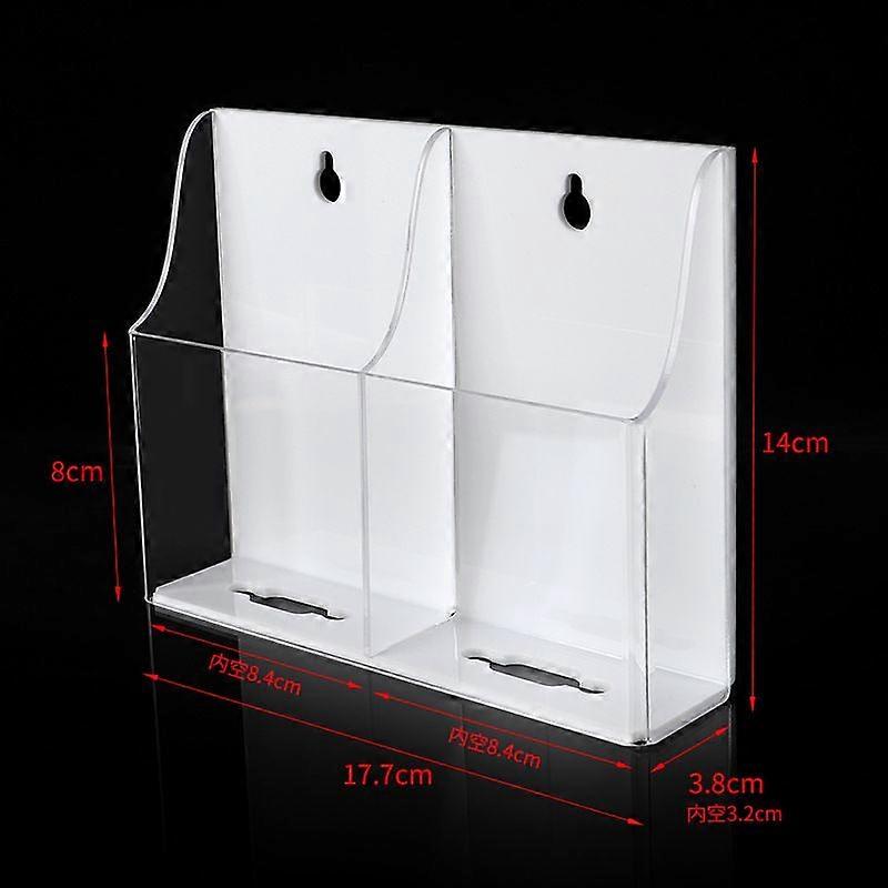 リモコンホルダー:壁掛けアクリル透明ベッドサイド電話充電ラックテレビリモコンと携帯電話用ウォールポケットオーガナイザー