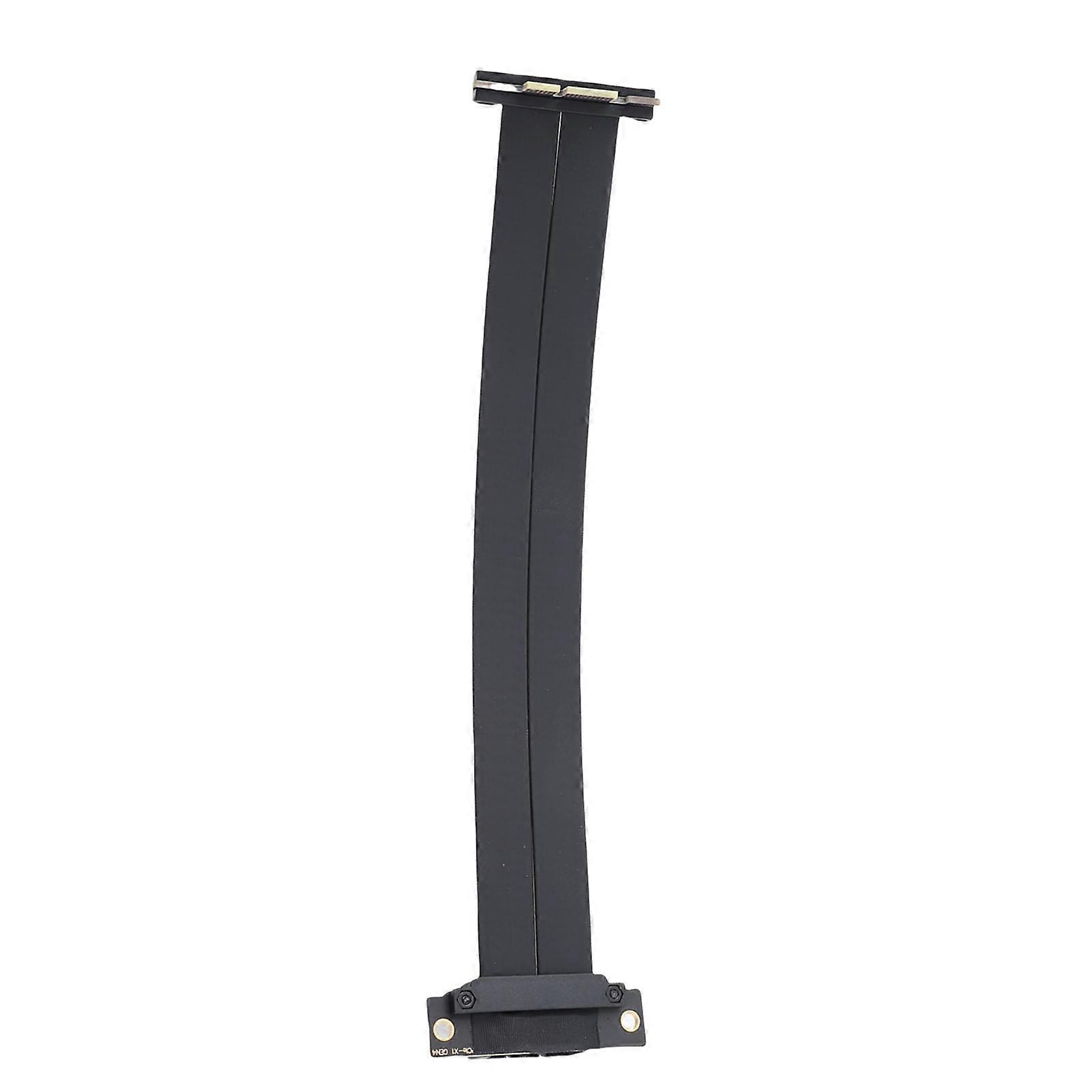 PCIE 4.0 X1 Extension Cable Dual 90 Degree Right Angle GPU Riser Flexible Adapter for WiFi Card Sound Card 20cm