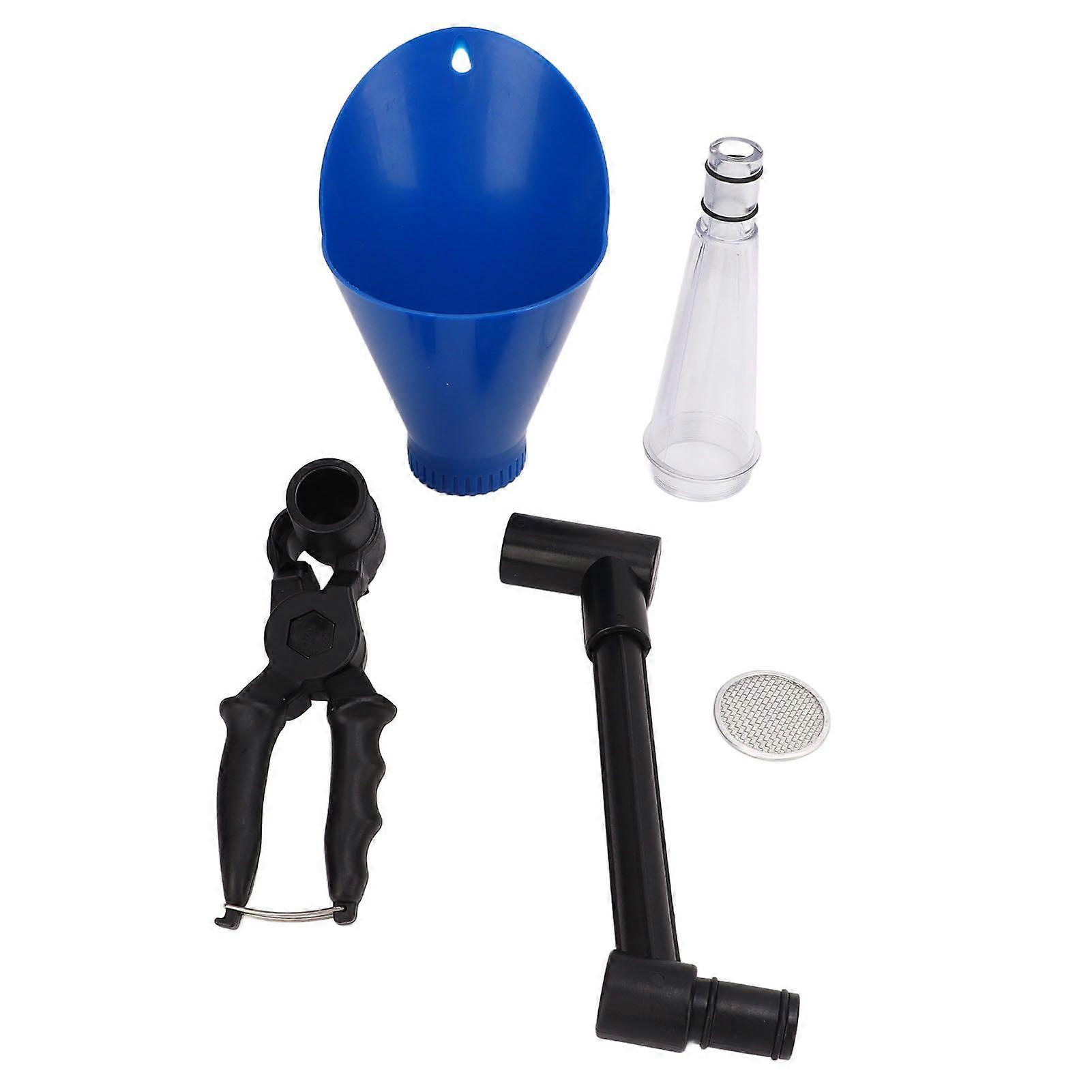 Engine oil funnel set with extension rod