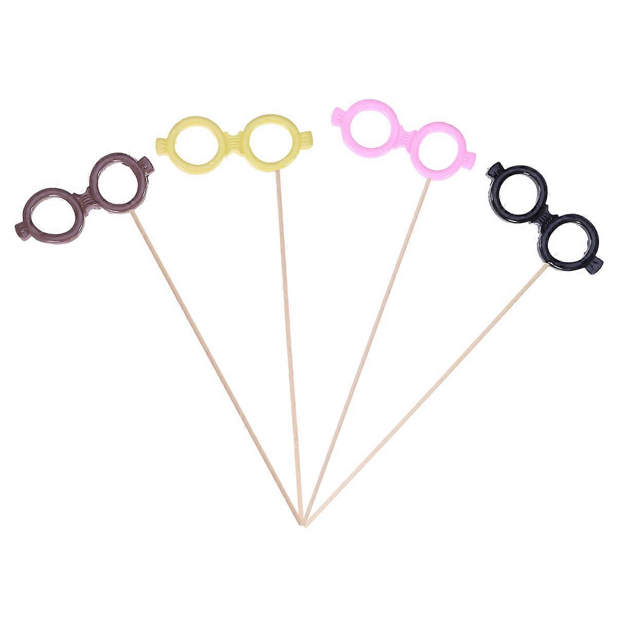 Photo Booth Posing Props Including Beard and Glasses for Wedding, Spring Tour, and April Fool's Day in Assorted Color with 1 Set