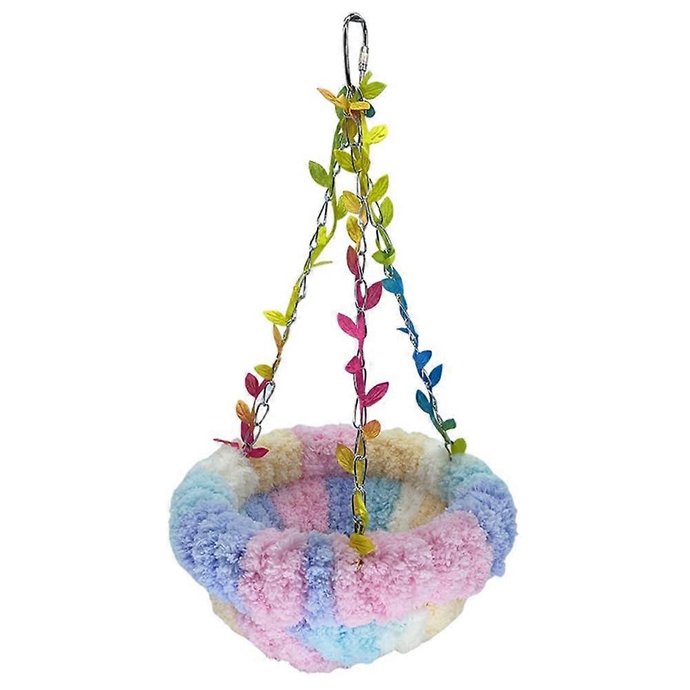Vogelnest Warmes Papageiennest Hängendes Schlafnest Plüsch Wiegennest Kleines Vogelnest B für Vögel