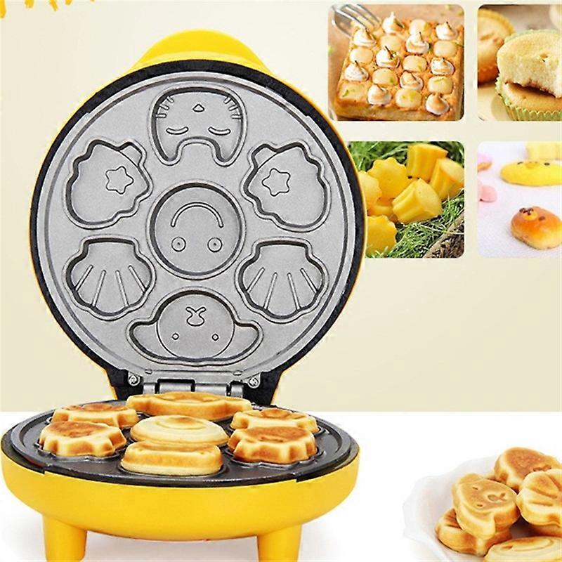 Non-Stick Waffle Bread Maker Cake Breakfast Machine yellow 24.5*20.5*11.5cm