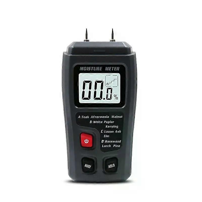 MT-10 EMT01 Wood Moisture Meter Wood Humidity Tester Hygrometer Timber Damp Detector Tree Density Digital tester Grey Dropship