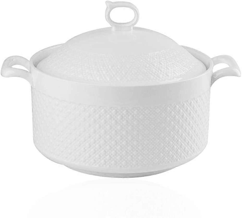 Casserole Pot with Lid, Terracotta Clay Casserole Pot - High Temperature Resistant, Healthy Cooking, 3 Quart Size