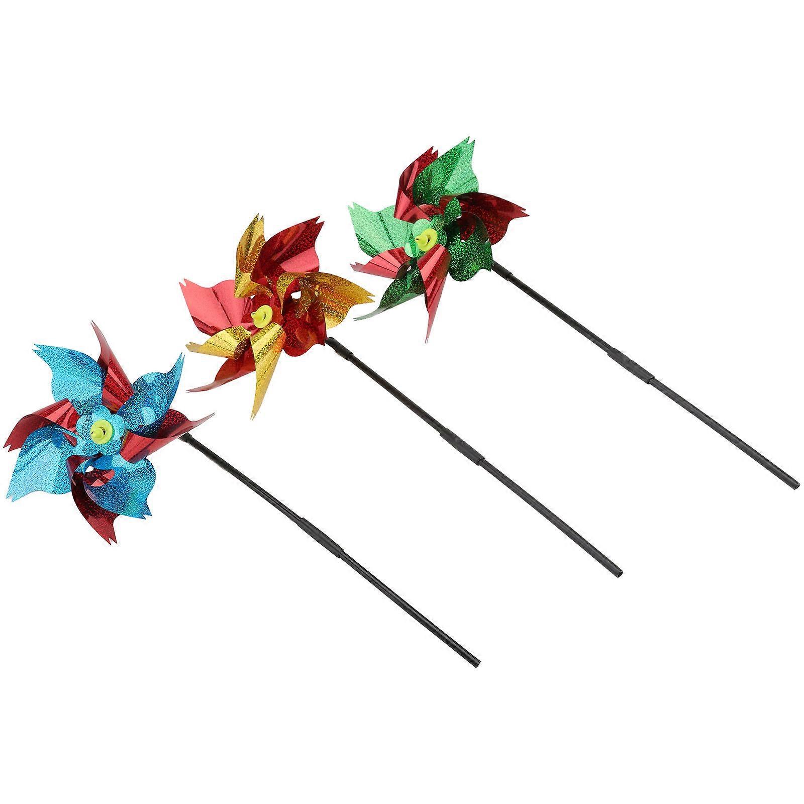 Wind Turbine Toy For Garden Decoration With Round Appearance For Kids And Adults 53x24cm 3Pcs