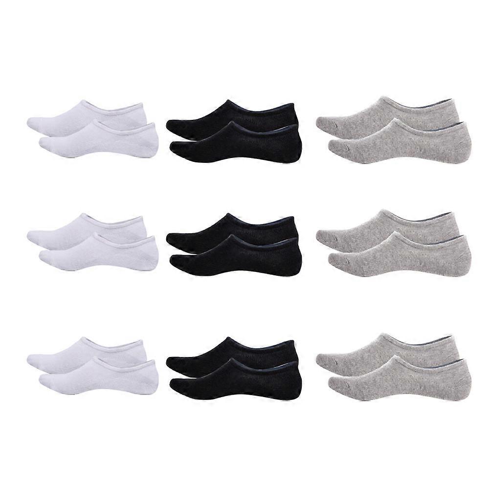 Anti-Skid Socks For Men 9 Pairs Assorted Color Low Cut Suitable For Daily Wear Breathable 9Pairs