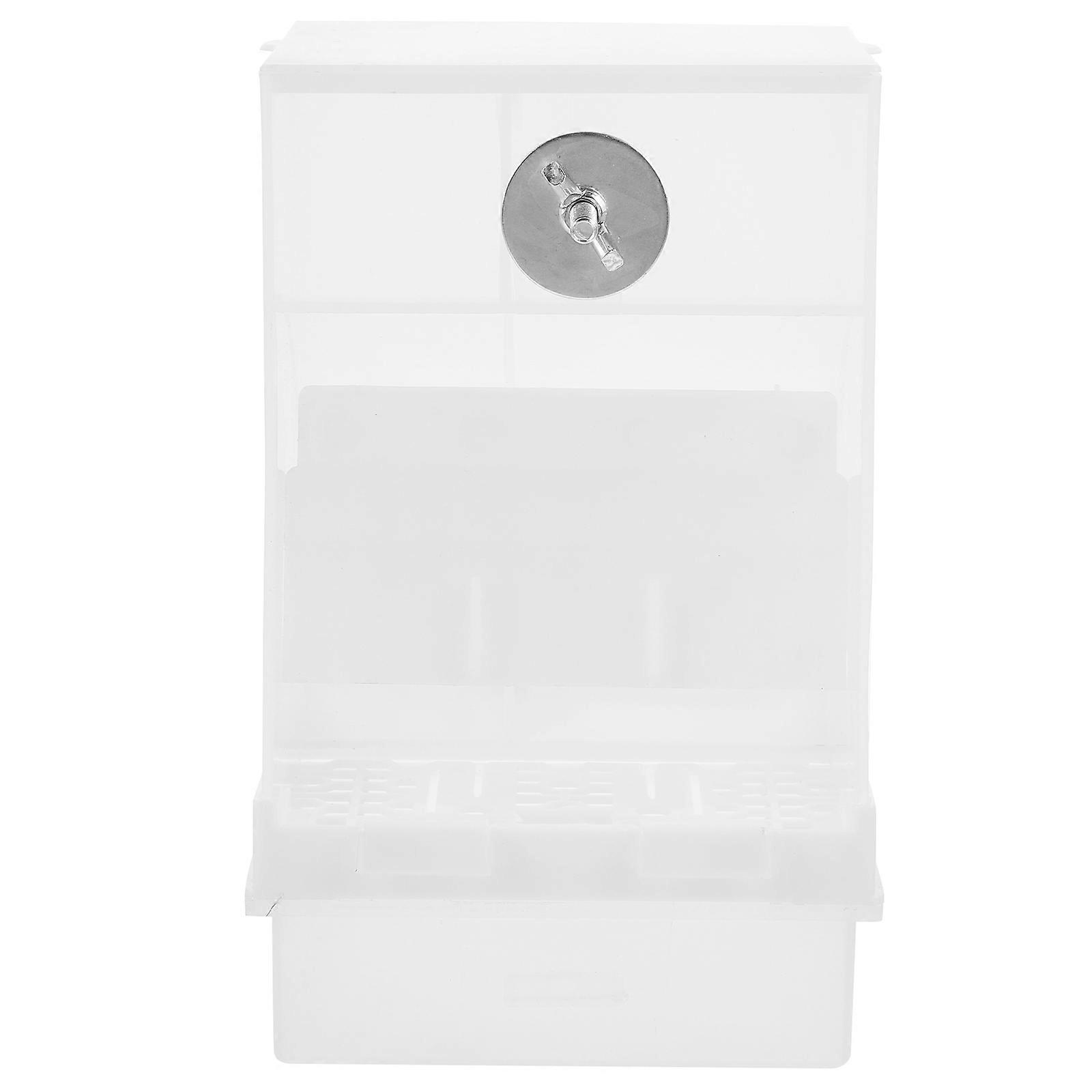 Bird Food Box With Large Capacity For Pet Owners 11X10X18.3CM Made From Premium Acrylic Offering Food Storage 1Set