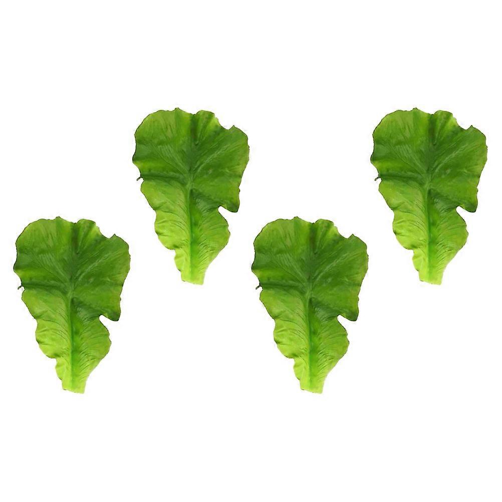 Decorative Lettuce Leaf Models Simulation Vegetables Leaf For Restaurant Home Decor 16X11CM 4Pcs